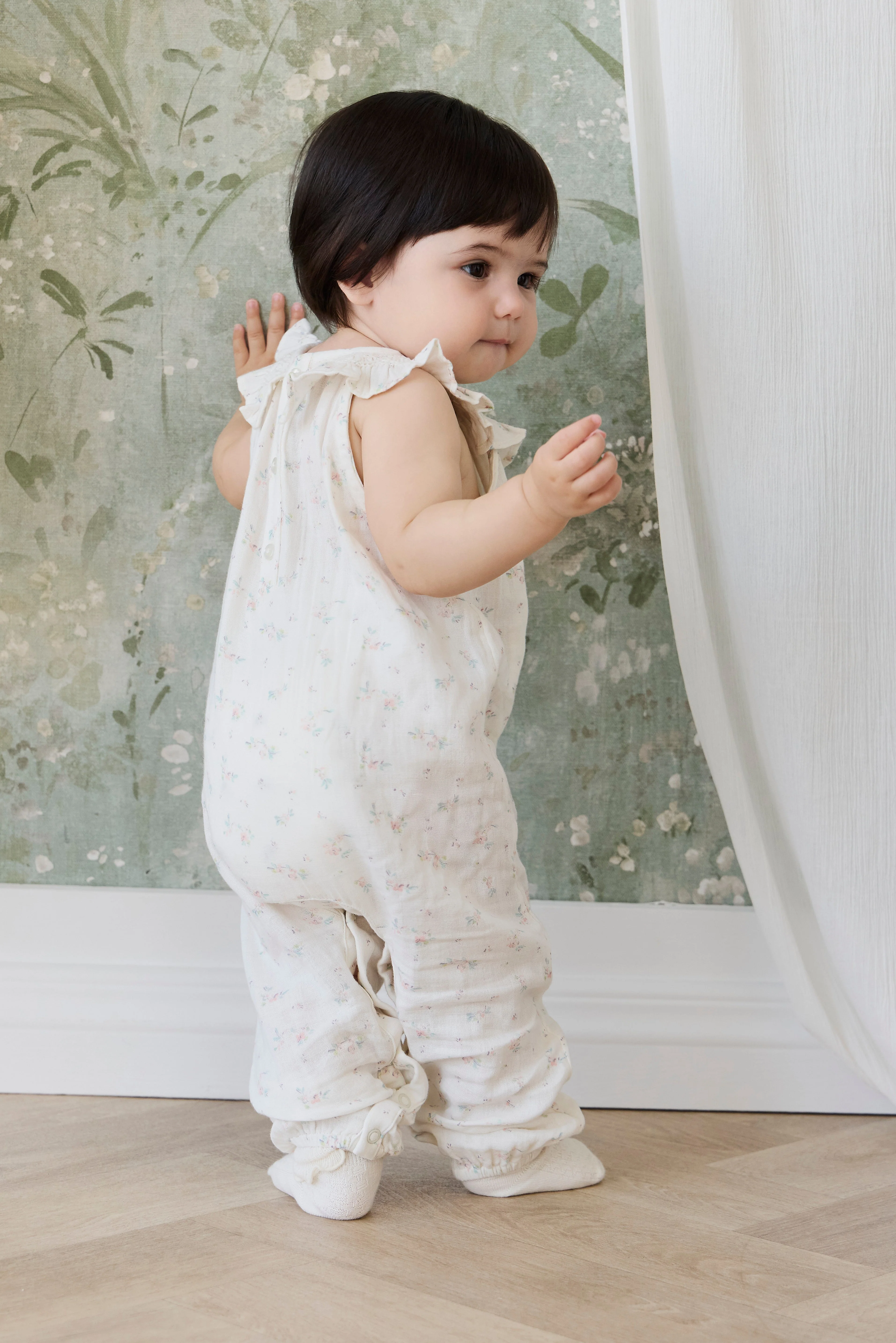 Organic Cotton Muslin Kodi Playsuit - Solange Snow - Image 4
