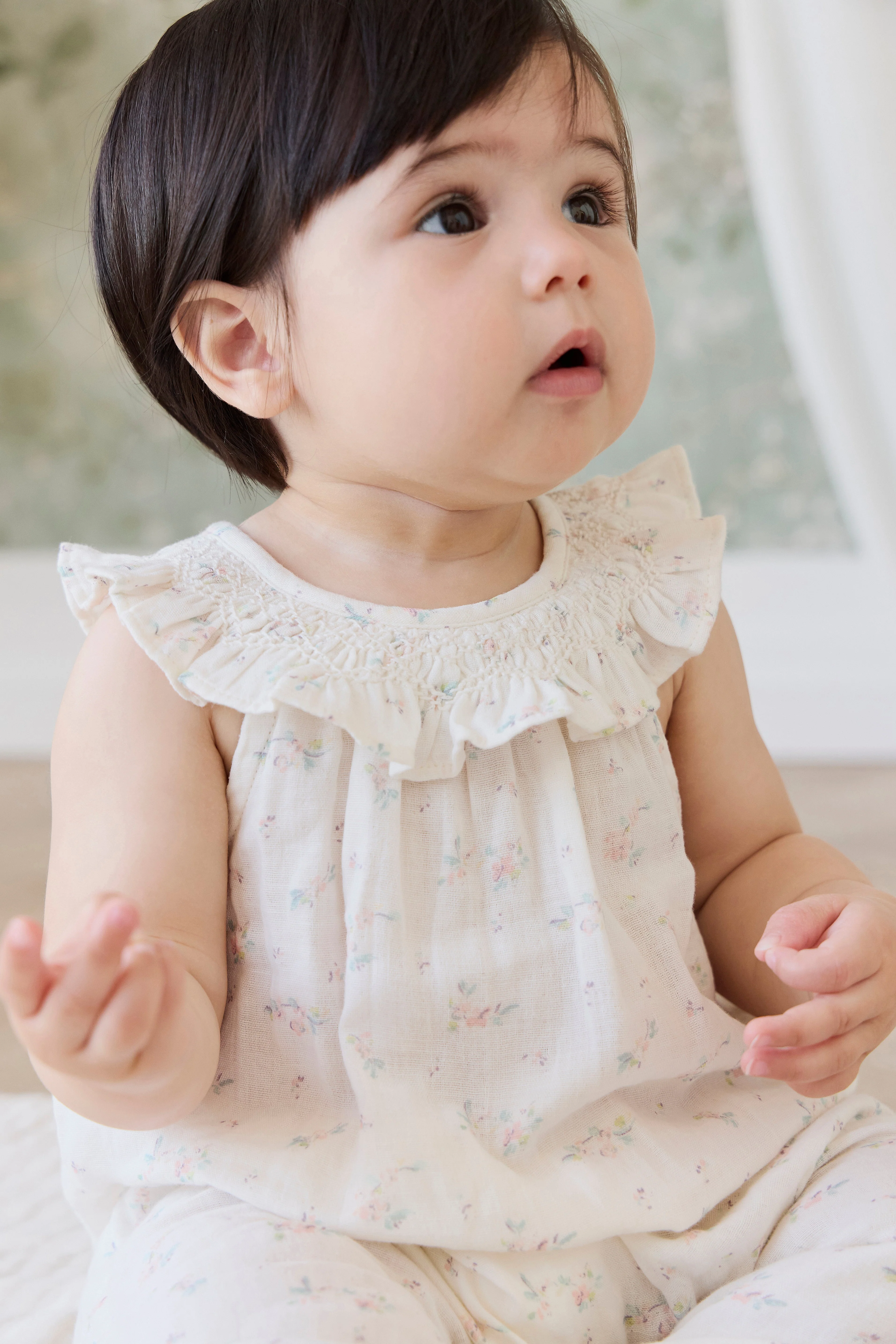 Organic Cotton Muslin Kodi Playsuit - Solange Snow - Image 5