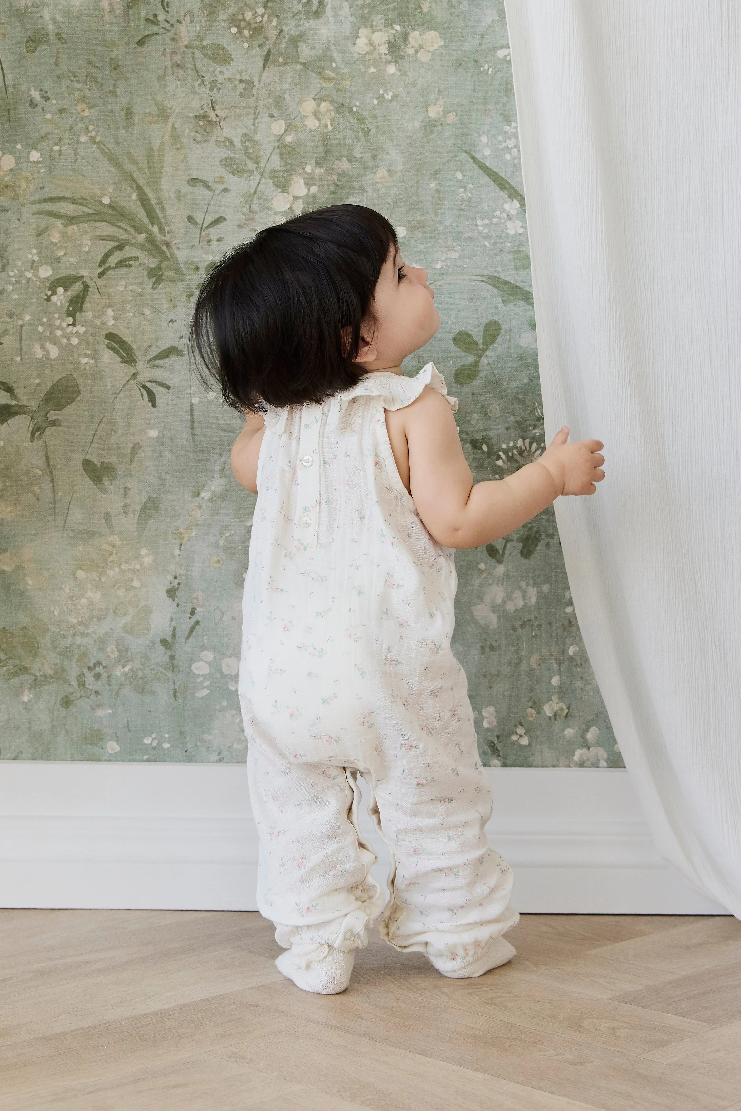 Organic Cotton Muslin Kodi Playsuit - Solange Snow - Image 6