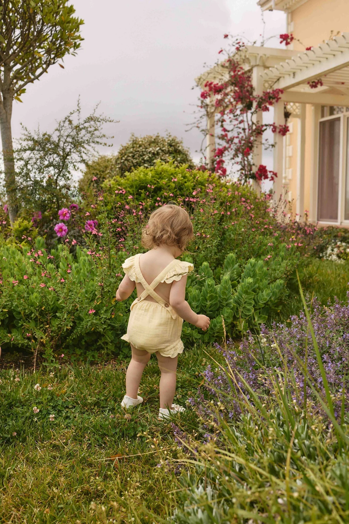 Organic Cotton Muslin Luciana Playsuit - Sunshine - Image 10