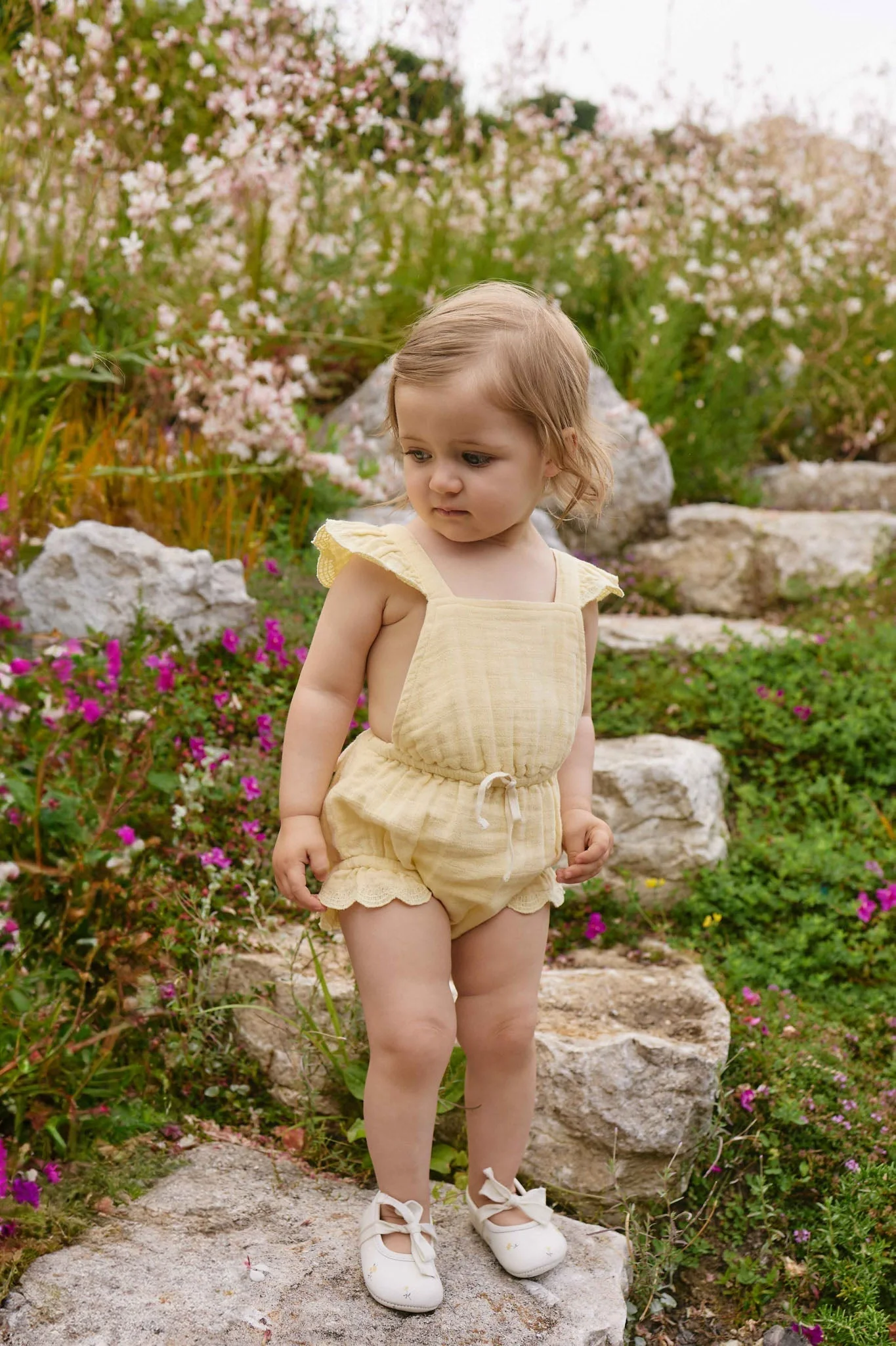 Organic Cotton Muslin Luciana Playsuit - Sunshine - Image 4