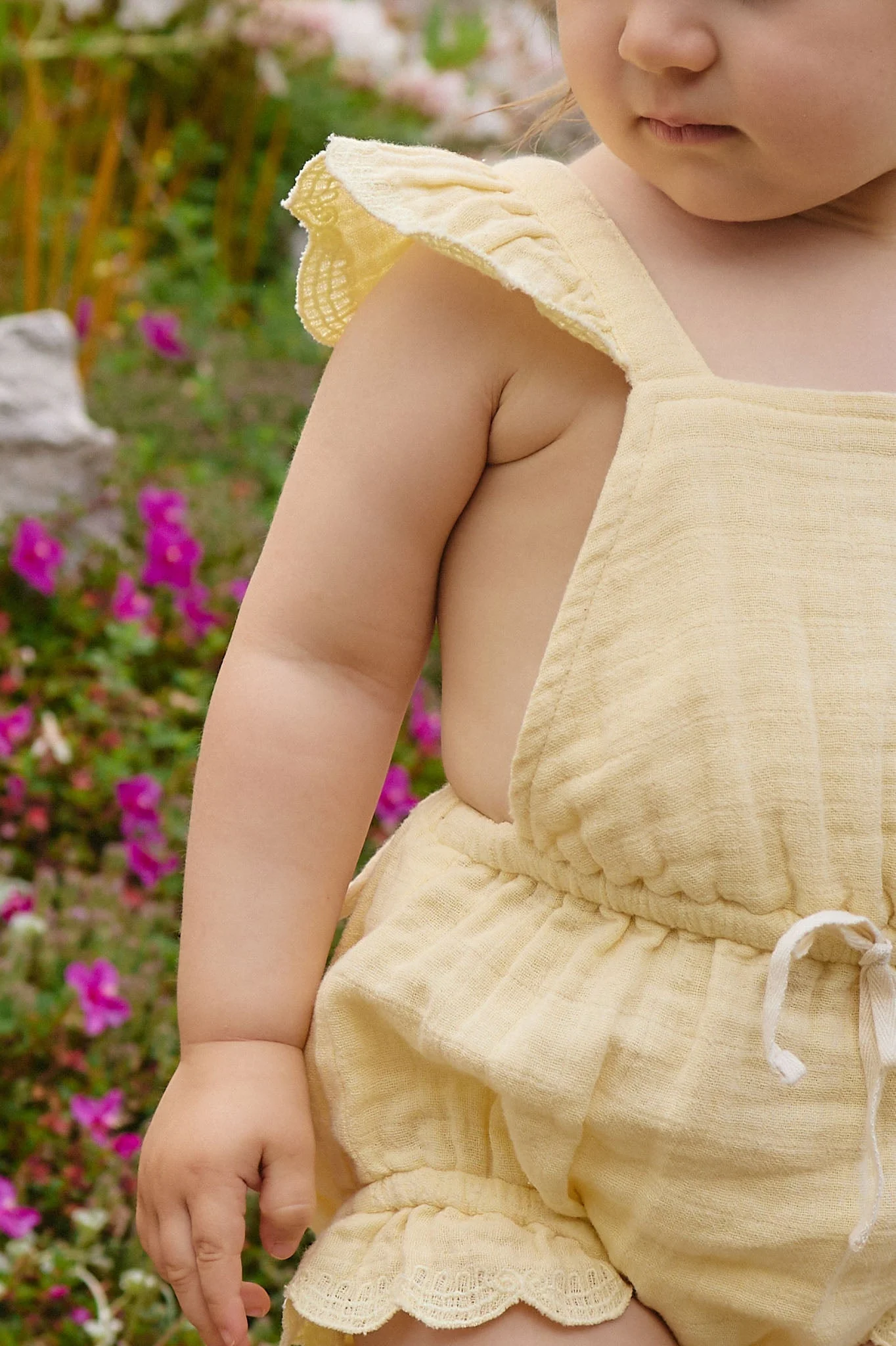 Organic Cotton Muslin Luciana Playsuit - Sunshine - Image 9