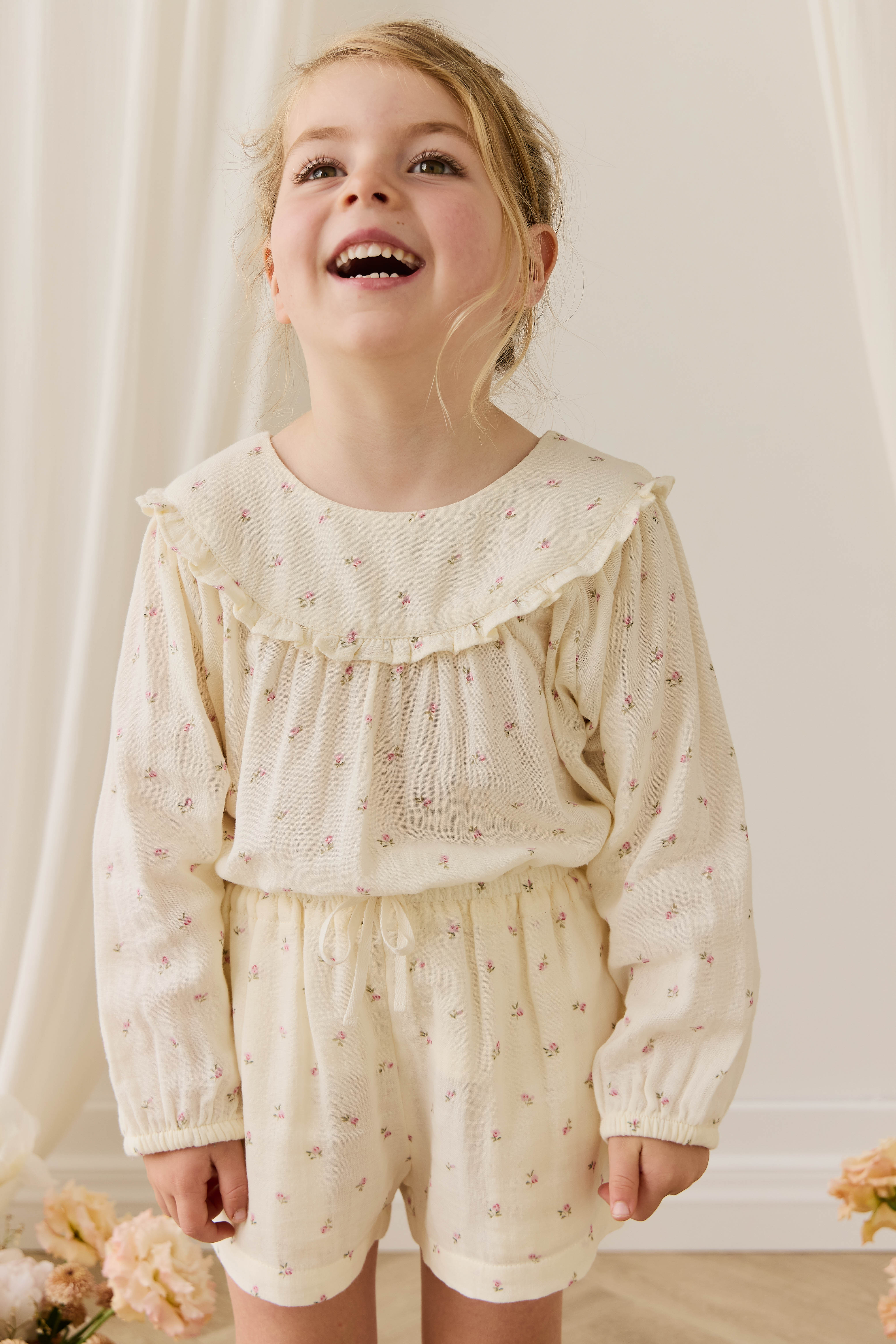 Organic Cotton Muslin Selah Short - Willow Rose - Image 5