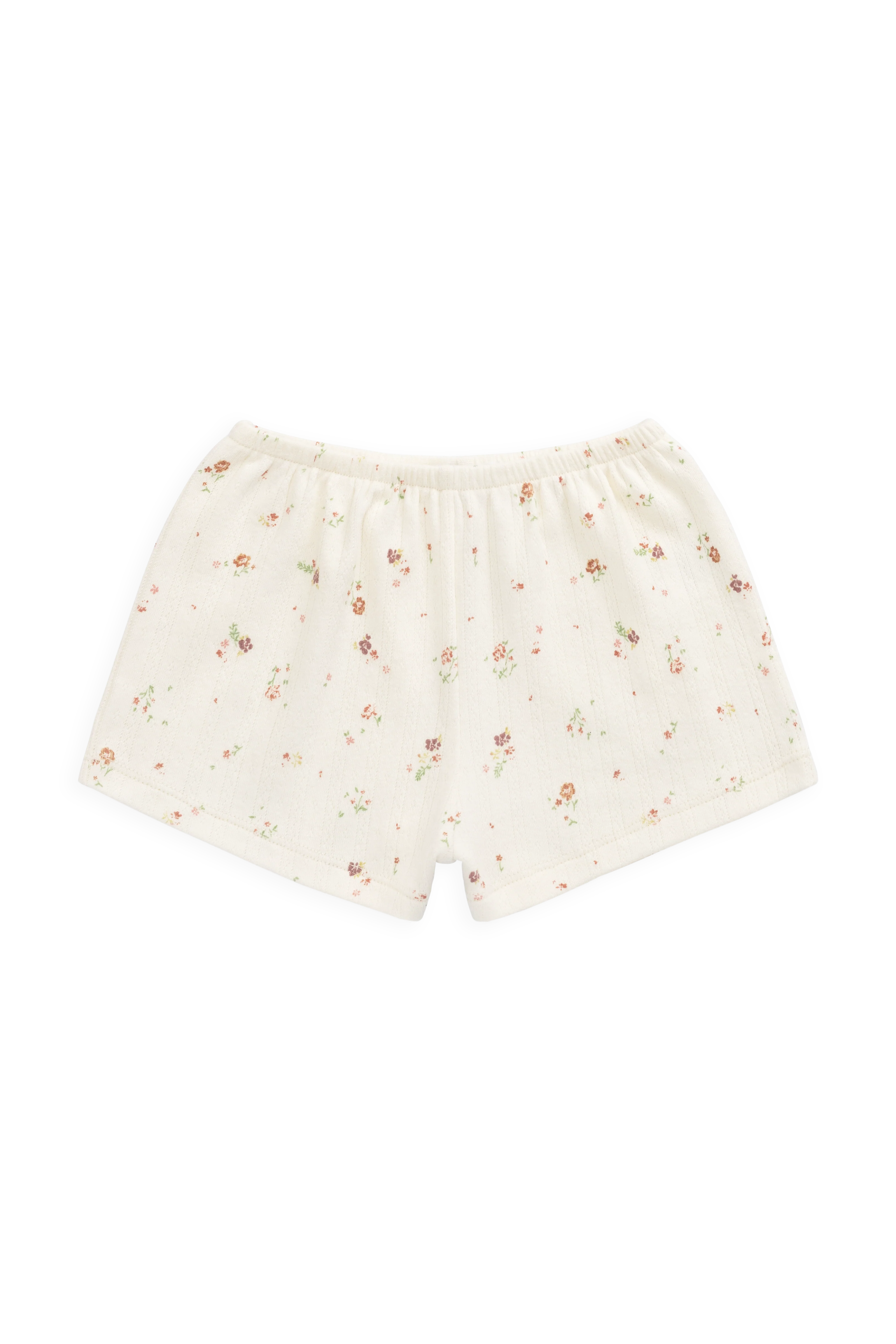 Organic Cotton Pointelle Anais Short - Eloise Egret