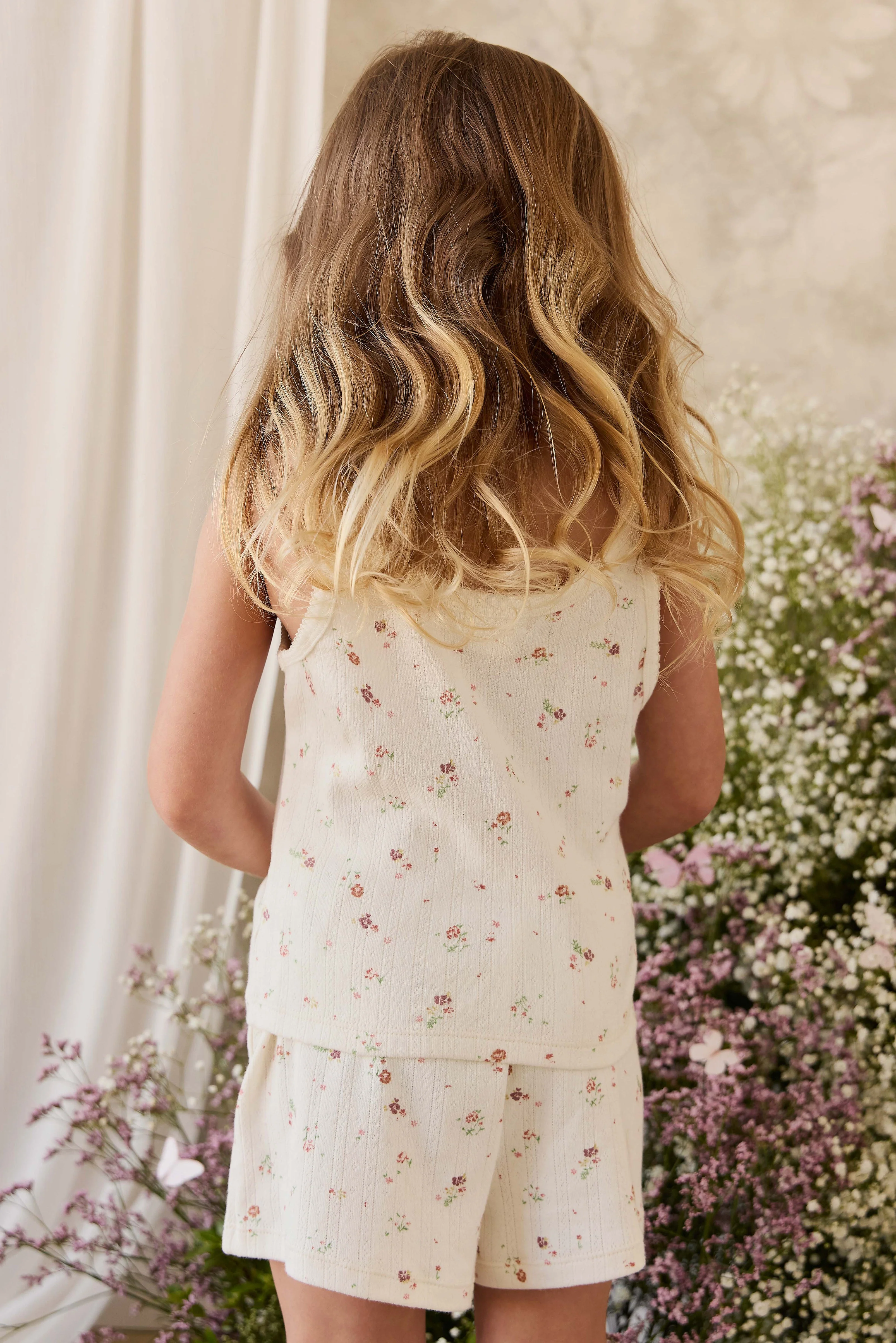 Organic Cotton Pointelle Anais Short - Eloise Egret - Image 6