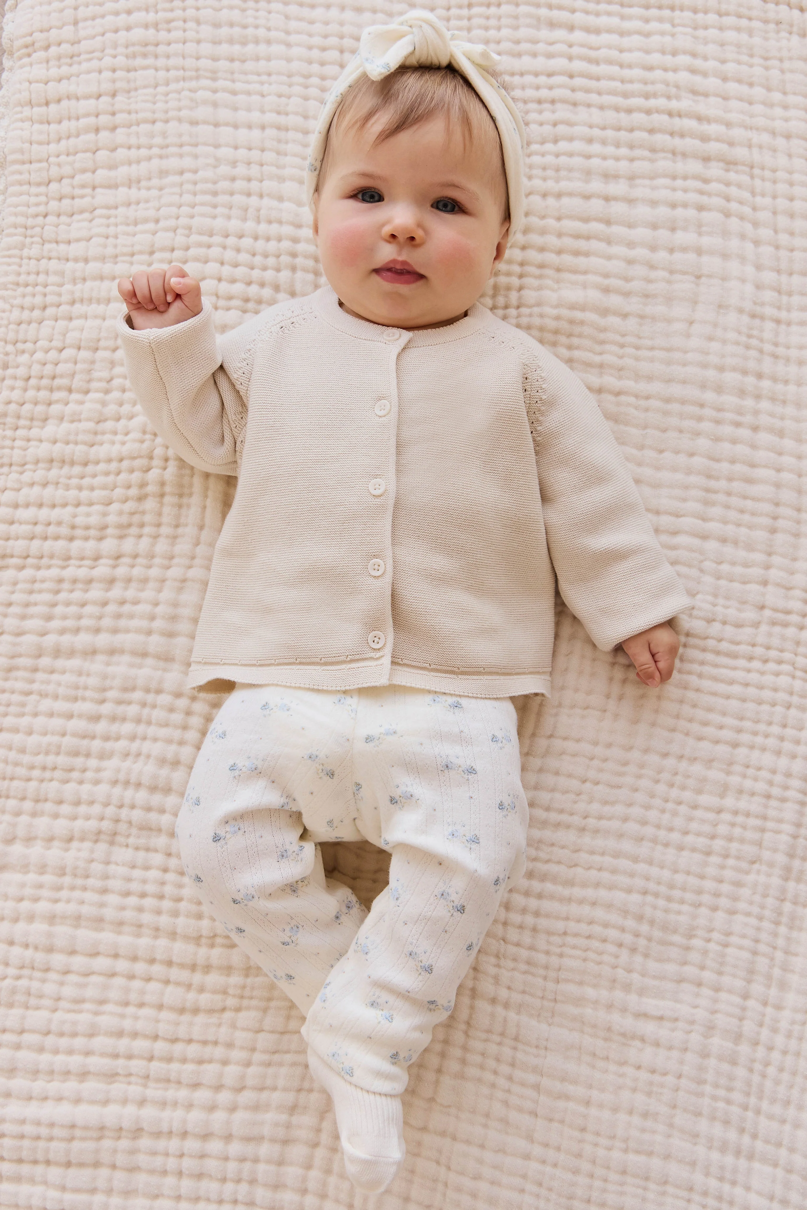 Organic Cotton Pointelle Everyday Legging - Molly Blue - Image 4
