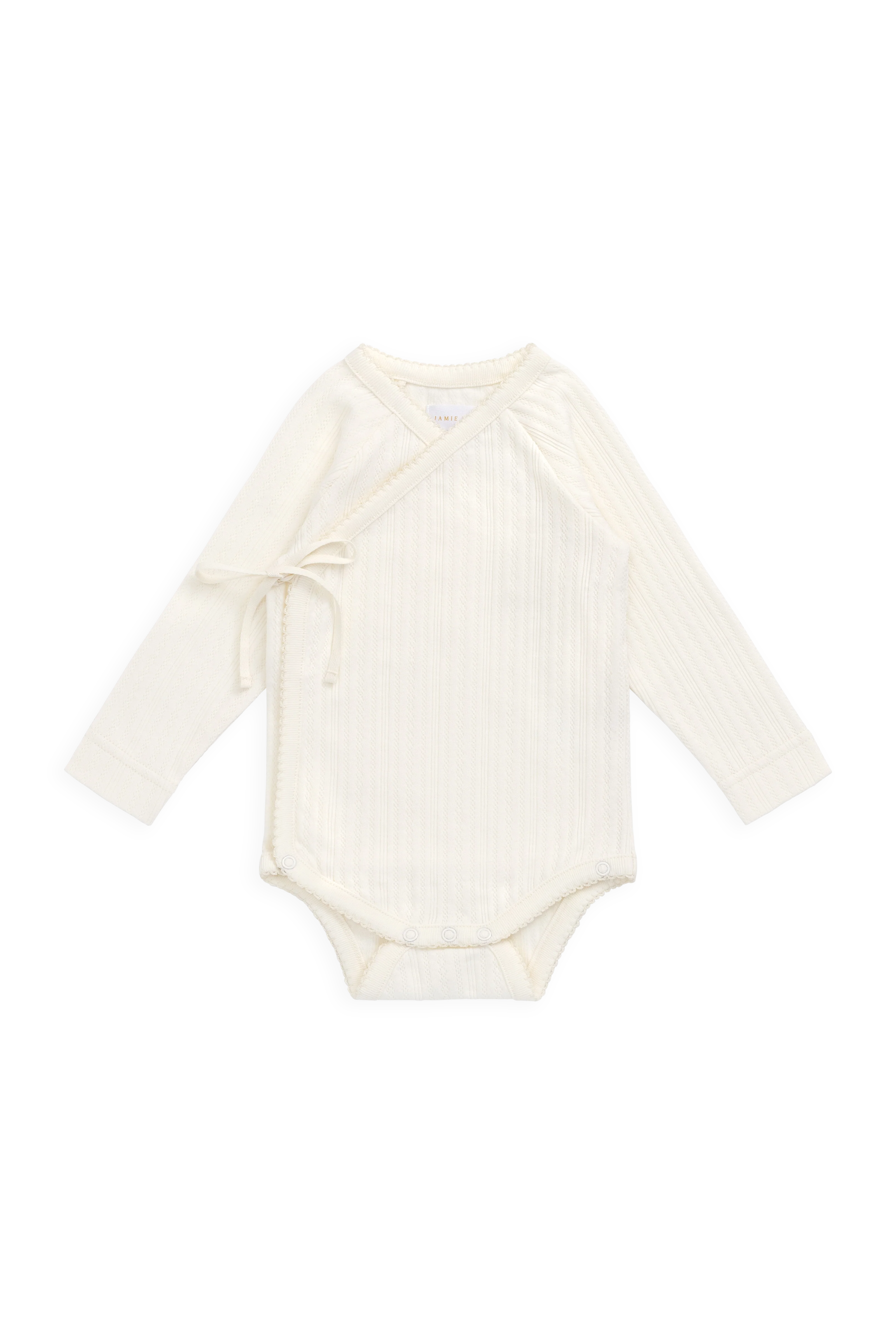 Organic Cotton Pointelle Marina Bodysuit - Parchment - Image 2