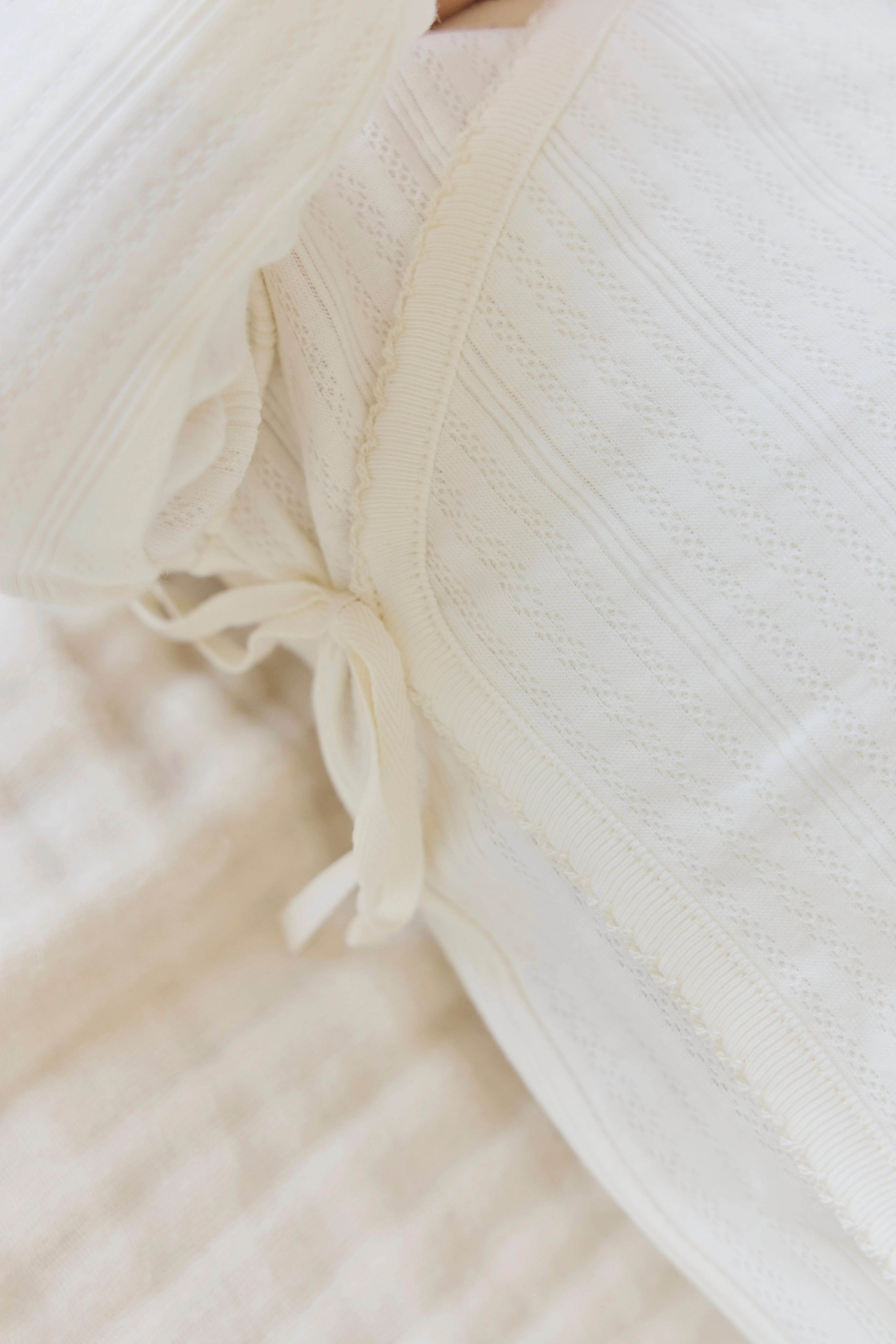 Organic Cotton Pointelle Marina Bodysuit - Parchment - Image 6