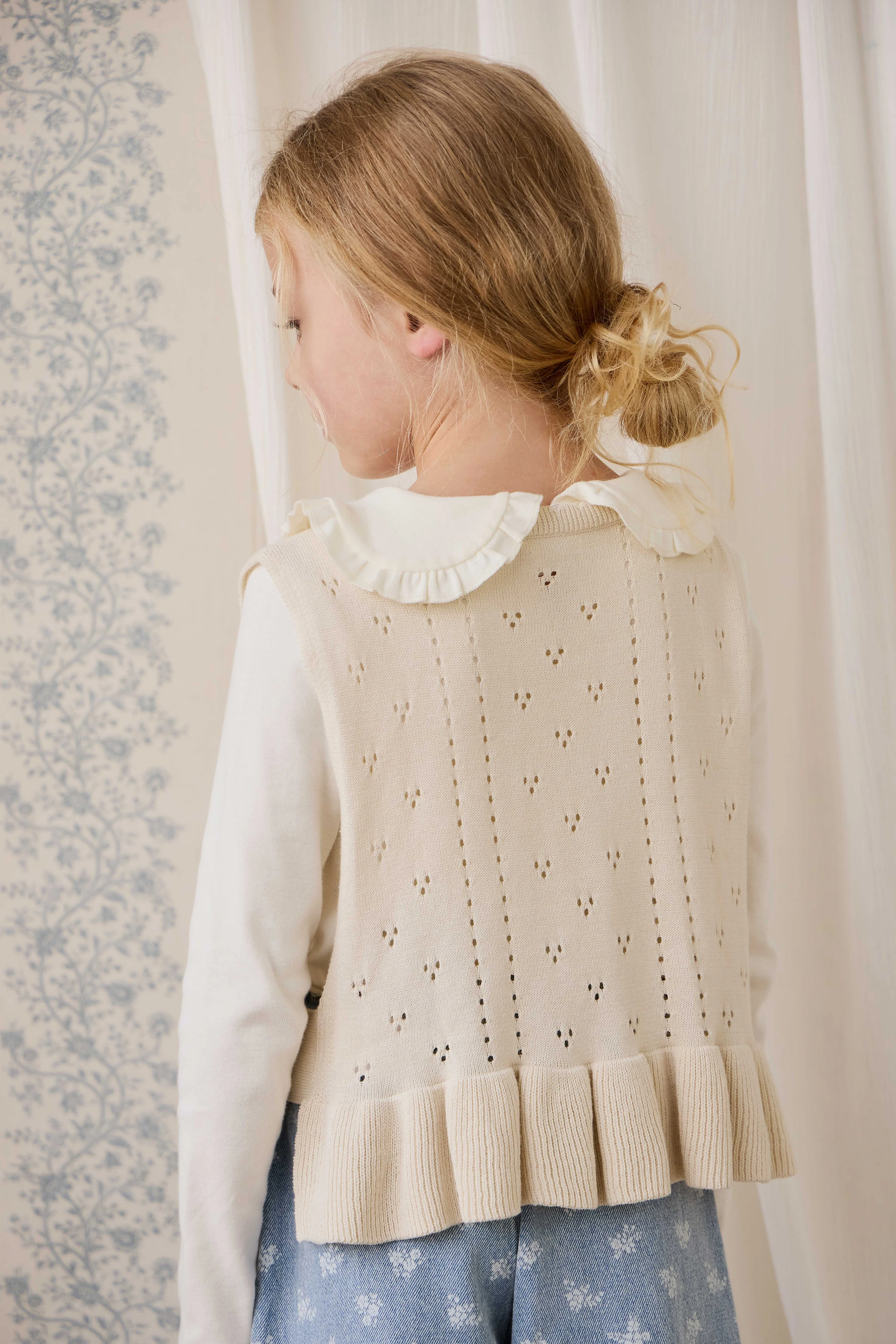 Organic Cotton Rib Adelaide Top - Parchment - Image 6