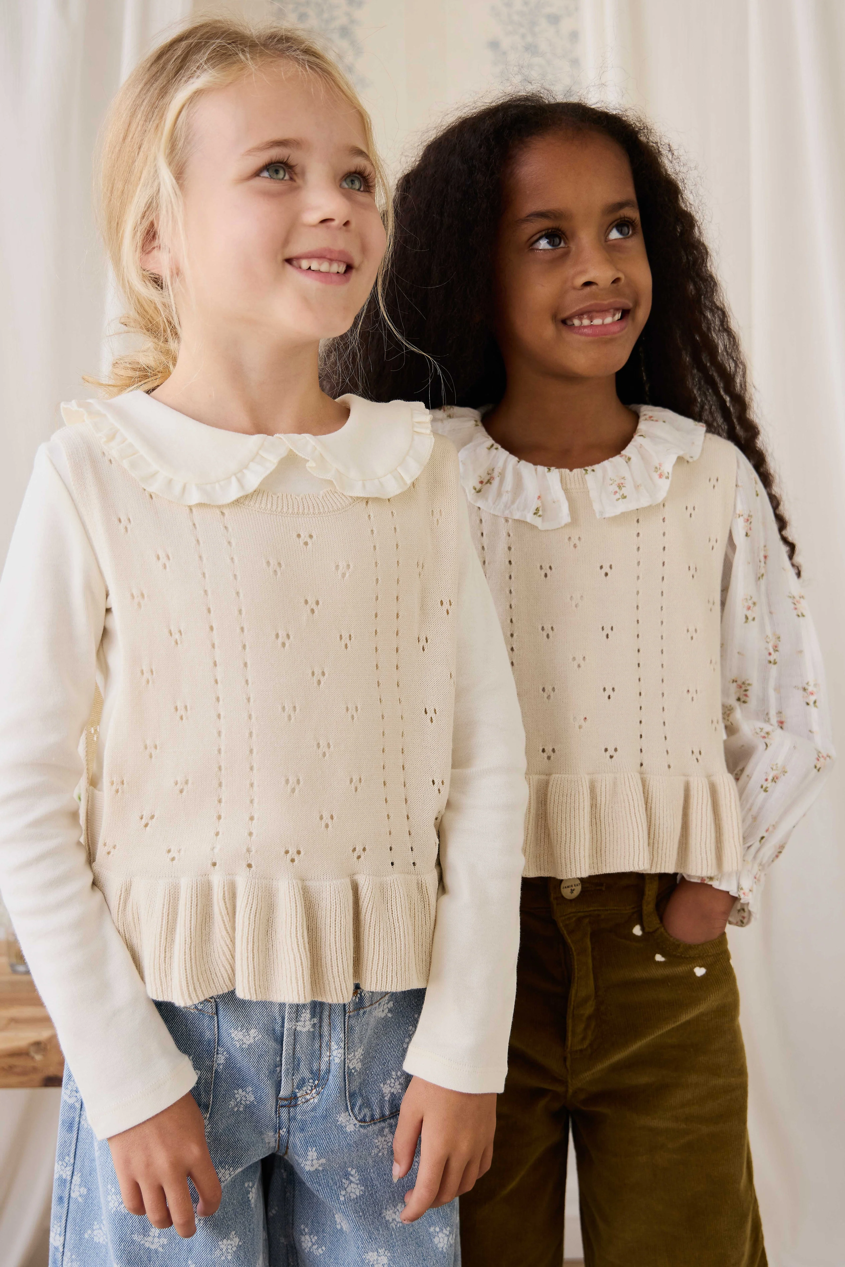 Organic Cotton Rib Adelaide Top - Parchment - Image 8