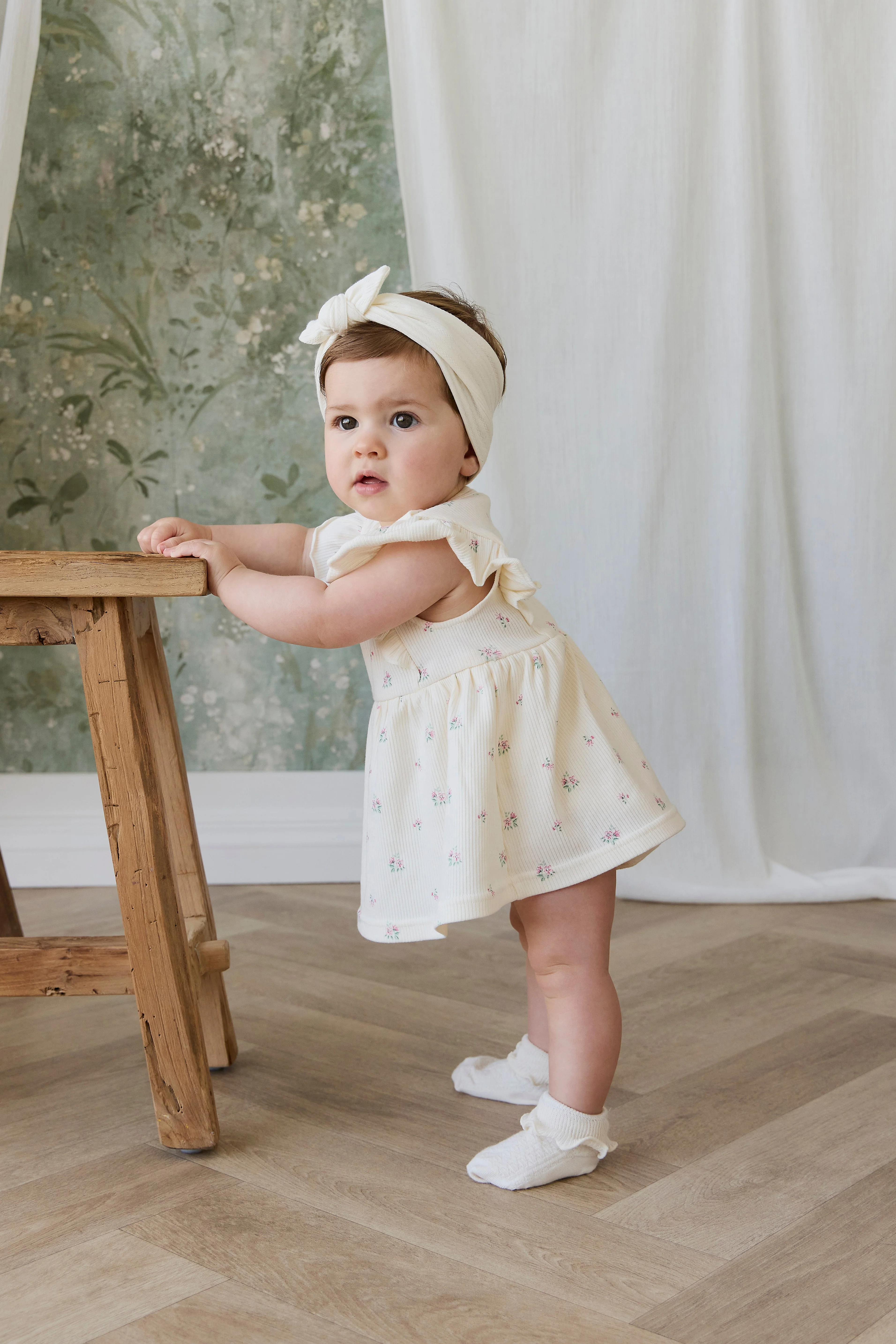 Organic Cotton Rib Elianna Playsuit - Emma Whisper - Image 3