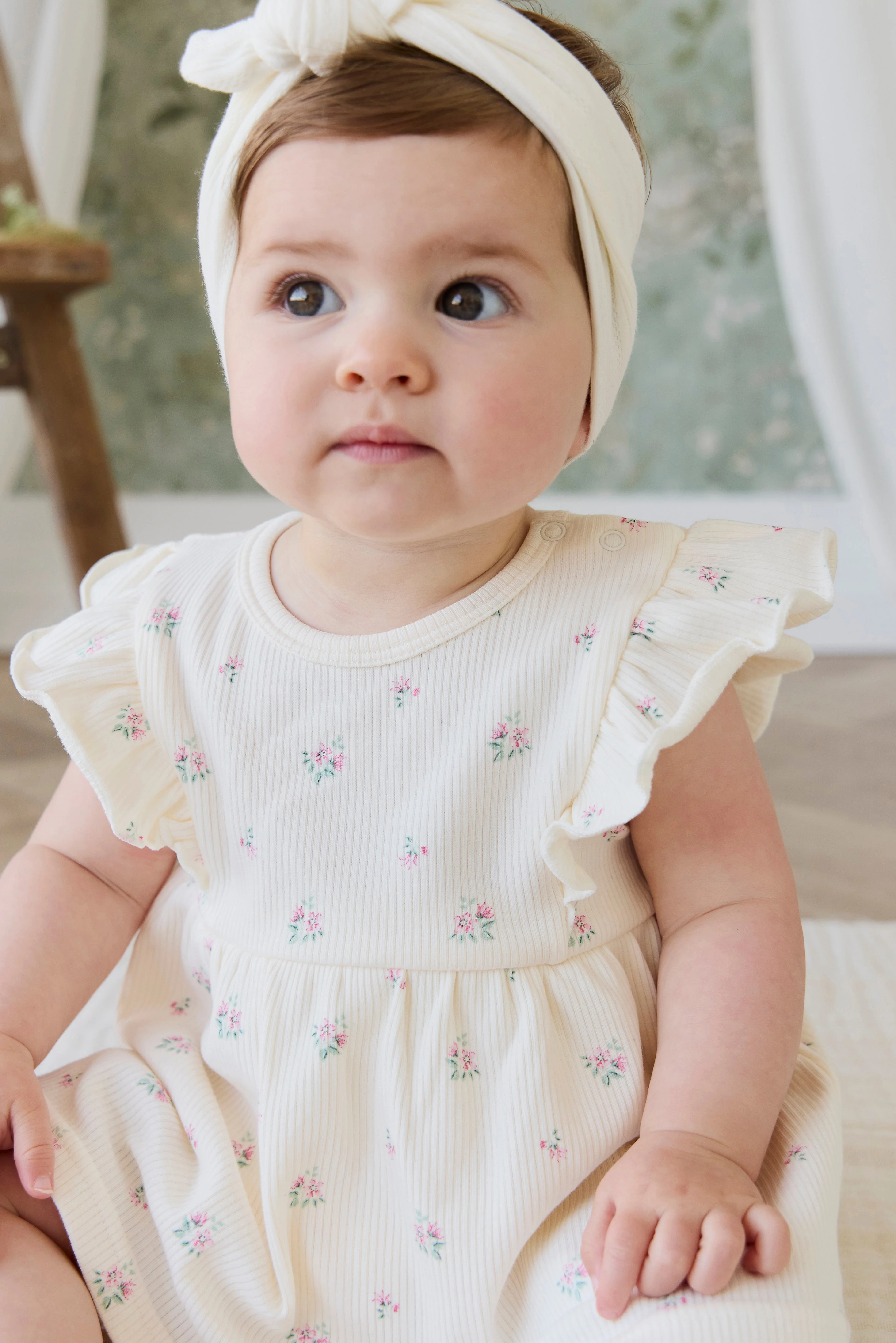 Organic Cotton Rib Elianna Playsuit - Emma Whisper - Image 8