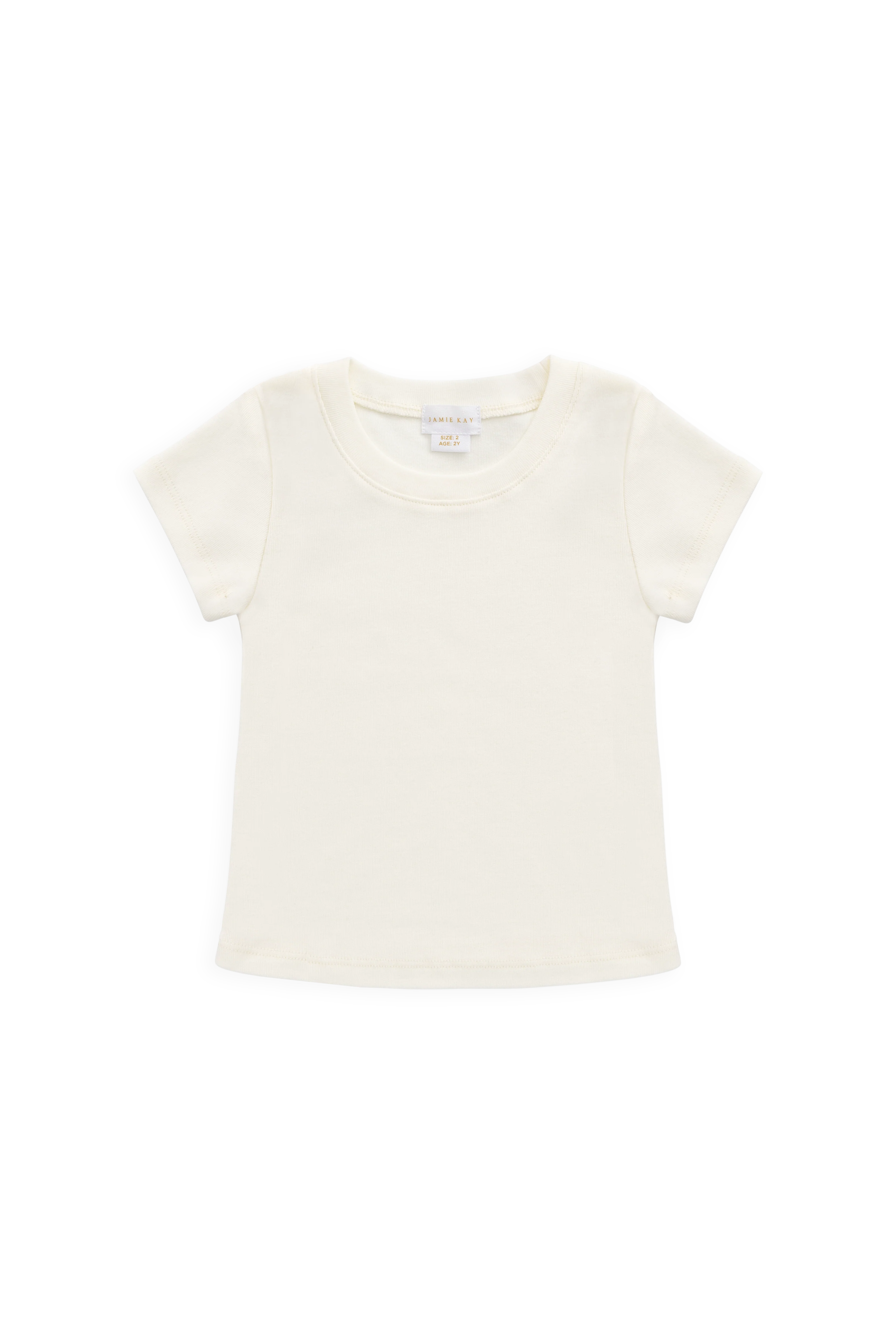 Organic Cotton Rib Helene Tee - Parchment - Image 2