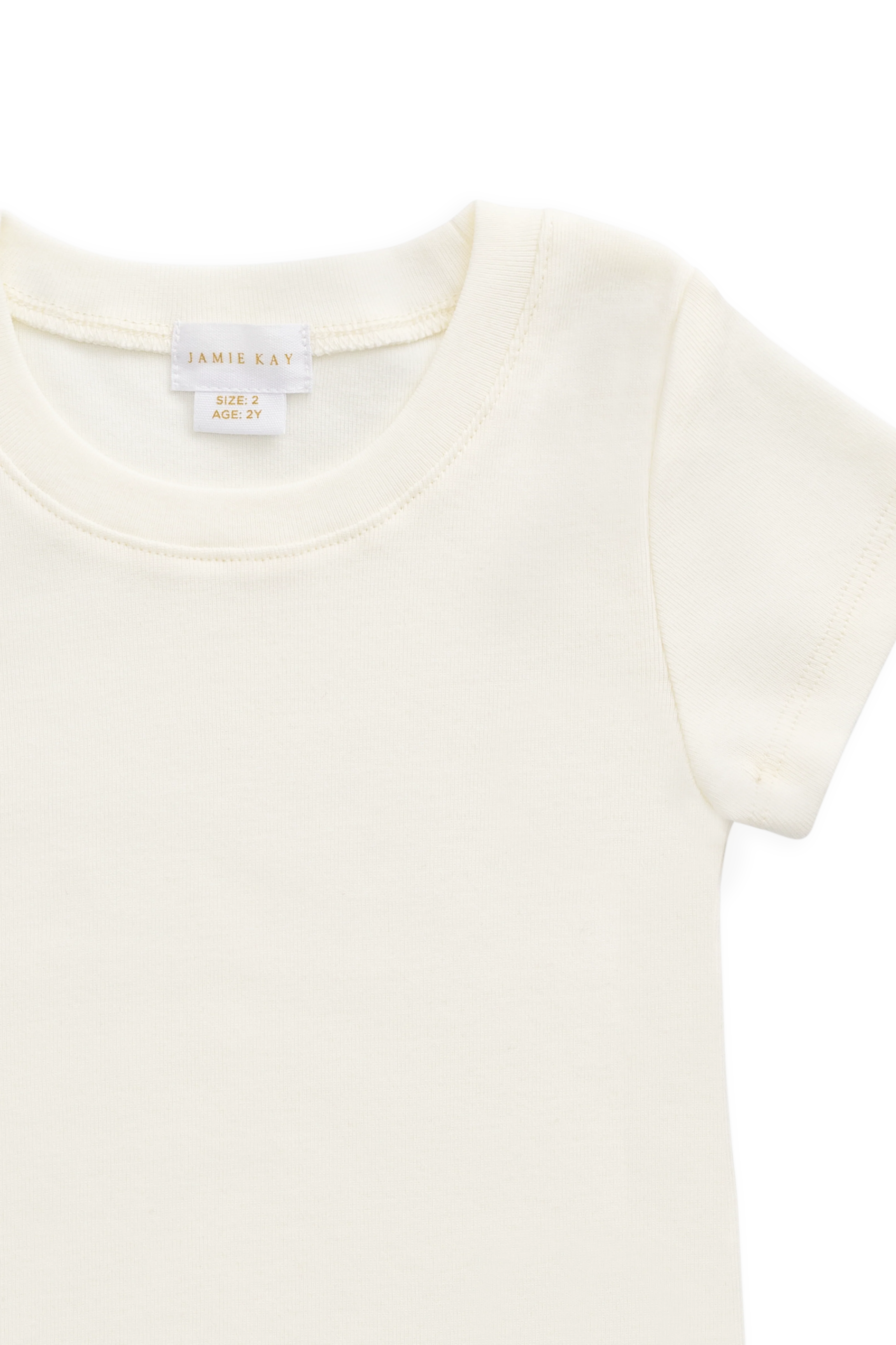 Organic Cotton Rib Helene Tee - Parchment - Image 6