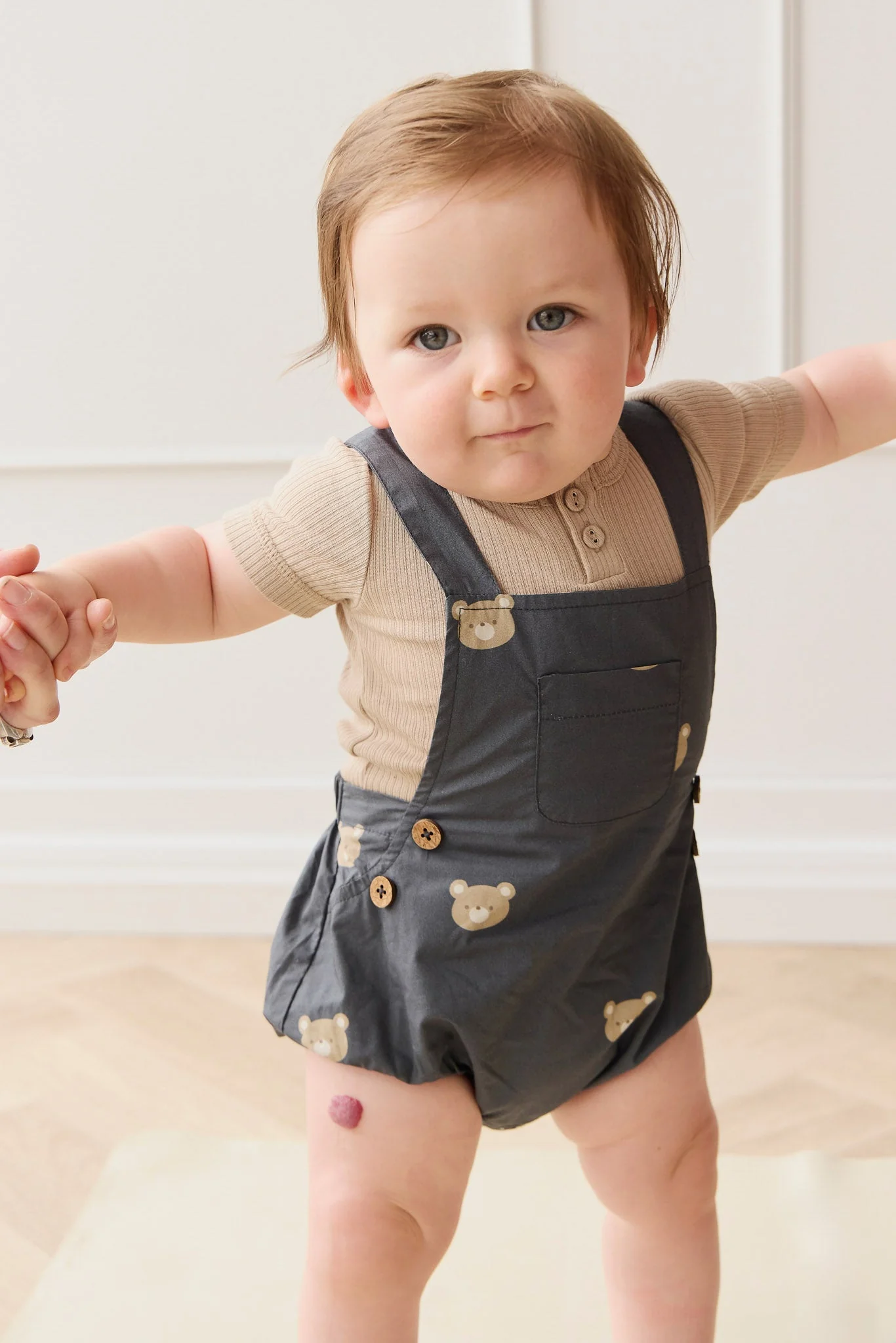 Organic Cotton Robin Playsuit - Bobbie Bears Shadow - Image 4