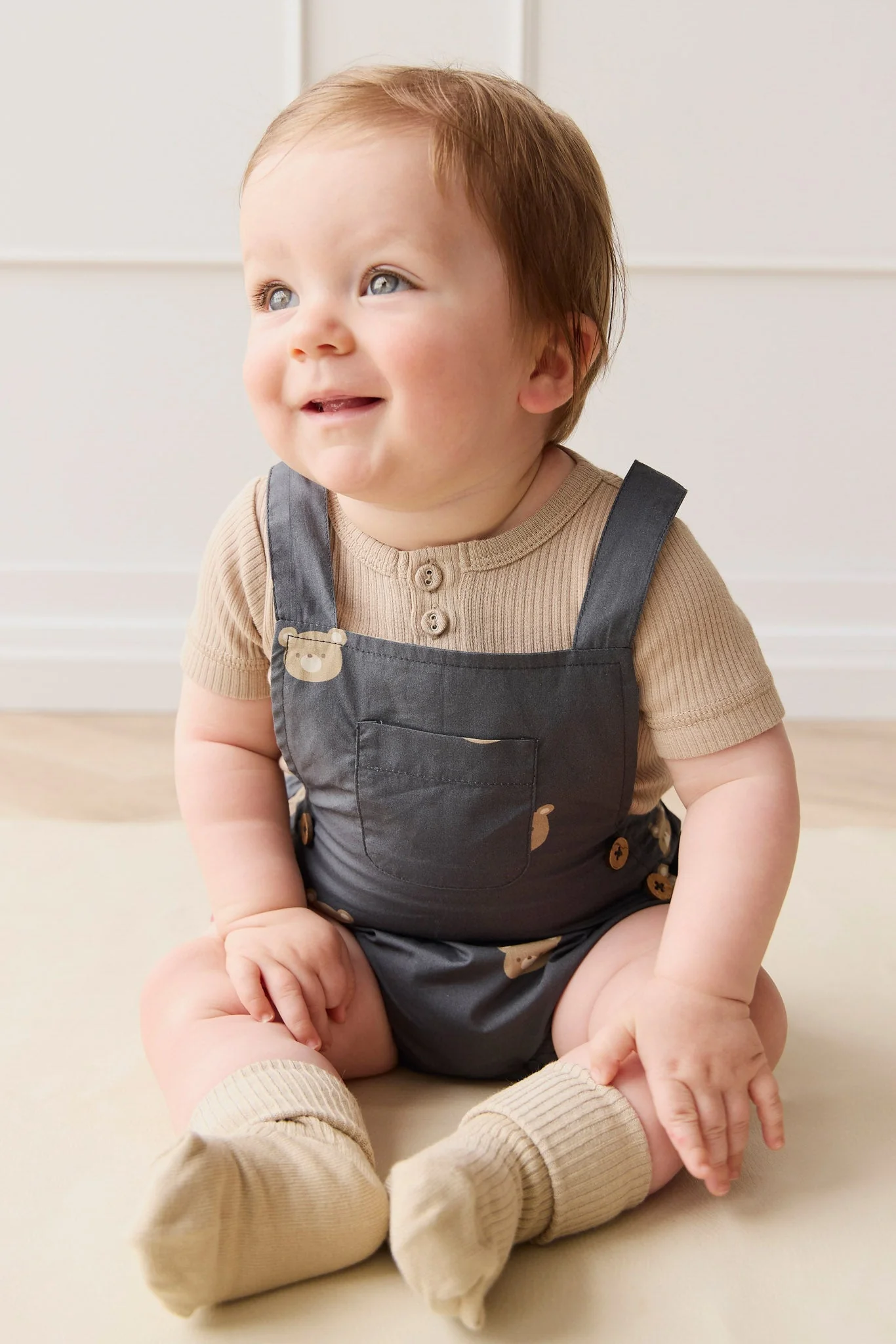 Organic Cotton Robin Playsuit - Bobbie Bears Shadow - Image 5