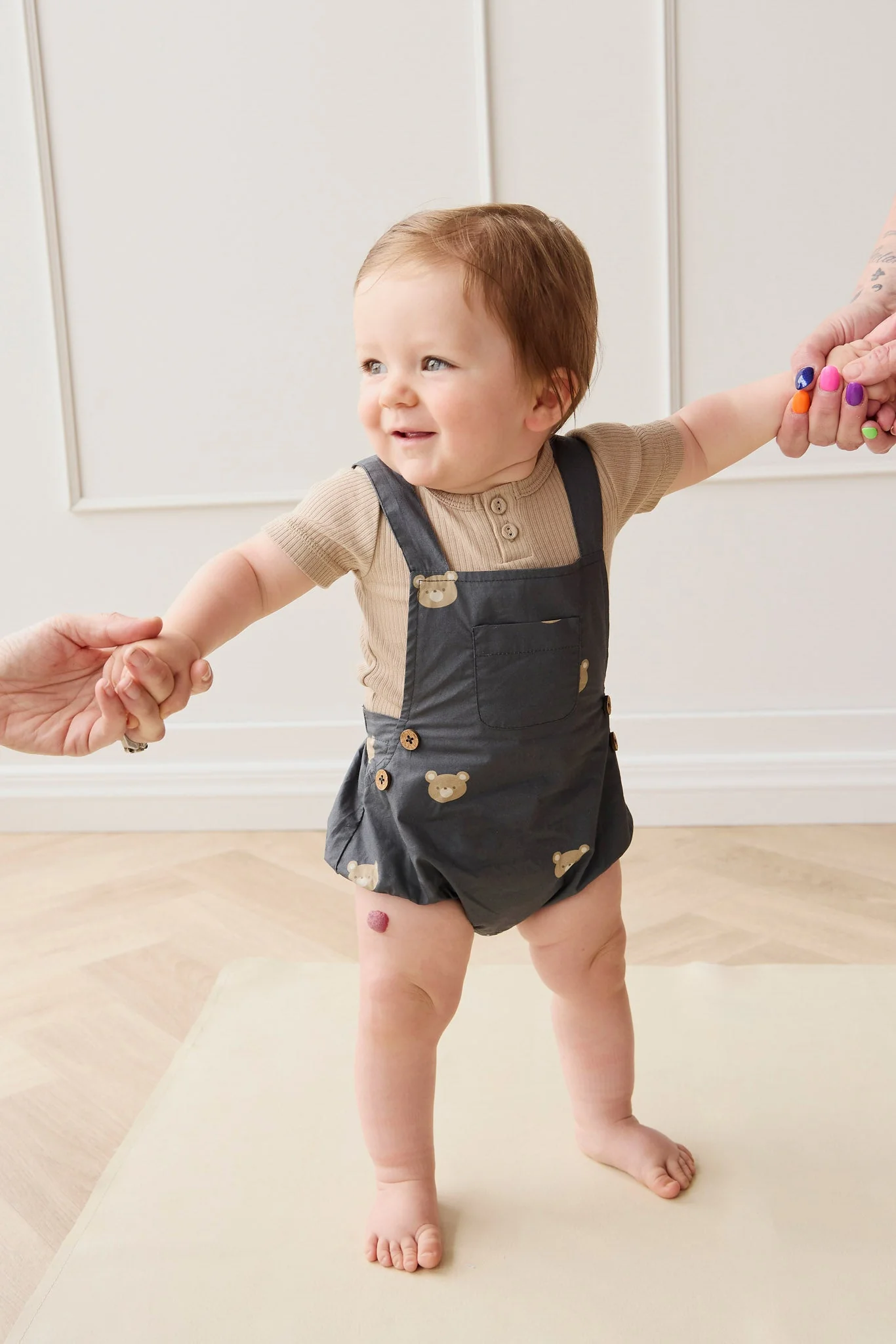 Organic Cotton Robin Playsuit - Bobbie Bears Shadow - Image 6