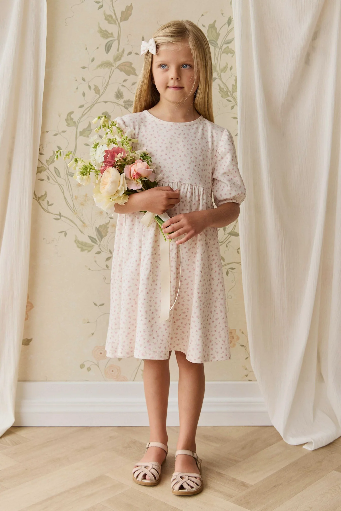 Organic Cotton Rosie Dress - Victoria Blush