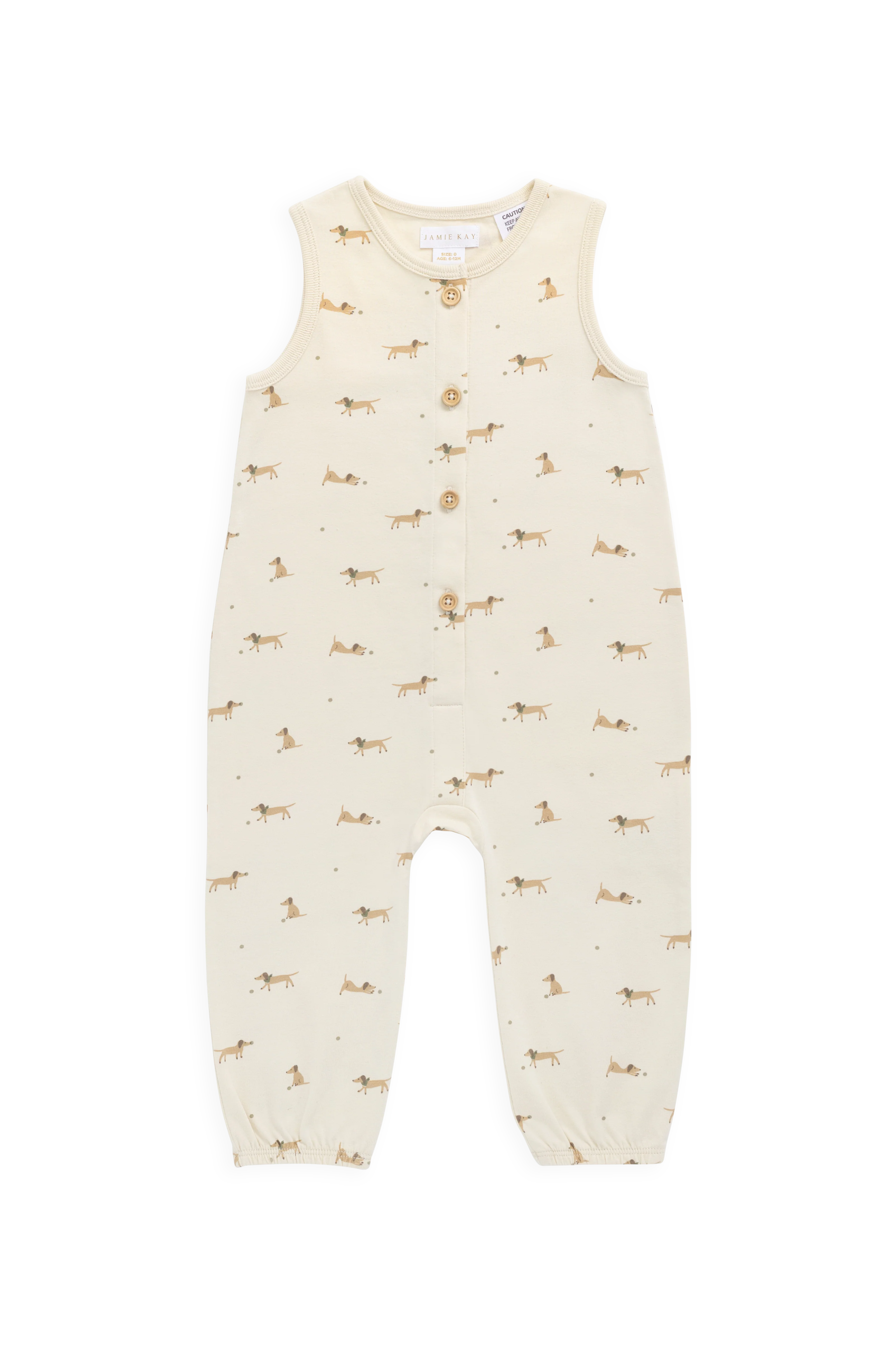Organic Cotton Rupert Onepiece - Play Ball Cassava - Image 2