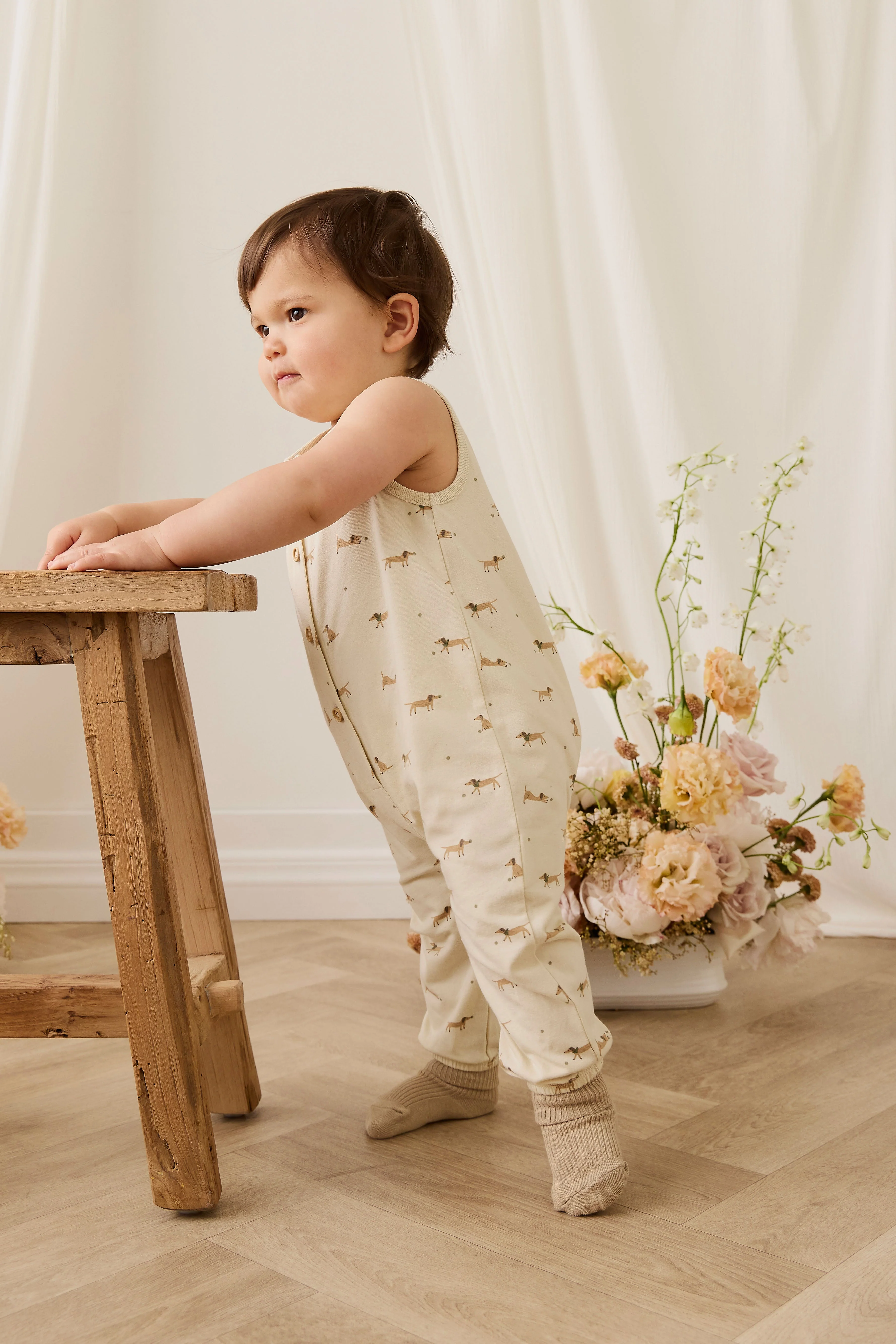 Organic Cotton Rupert Onepiece - Play Ball Cassava - Image 6