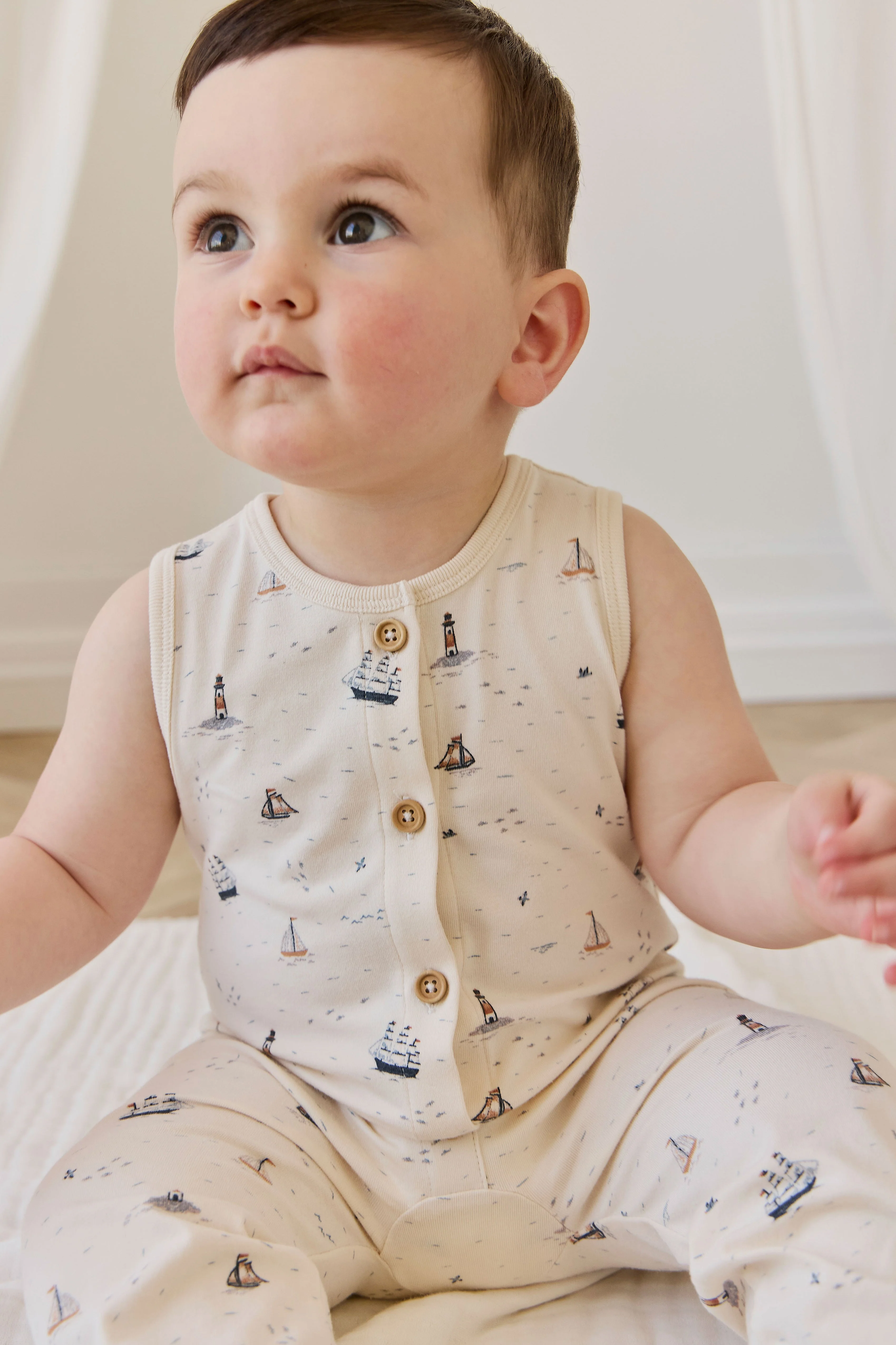 Organic Cotton Rupert Onepiece-Sailing Day