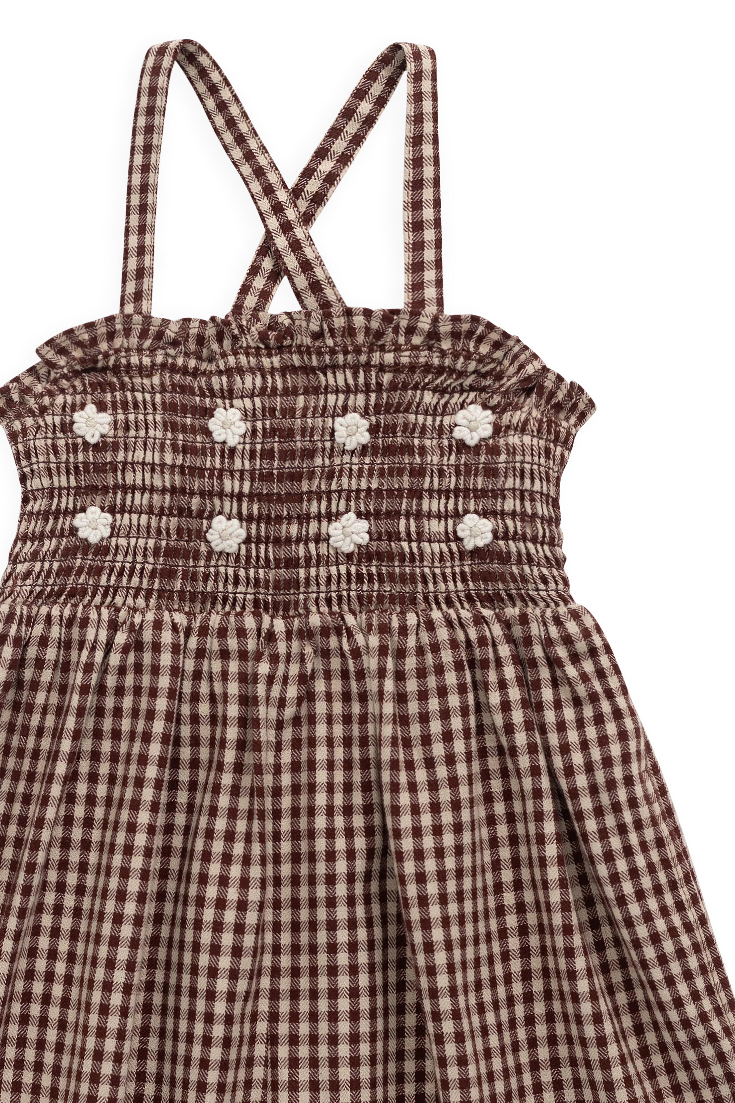 Organic Cotton Solenne Jumpsuit - Cinnamon Gingham - Image 16