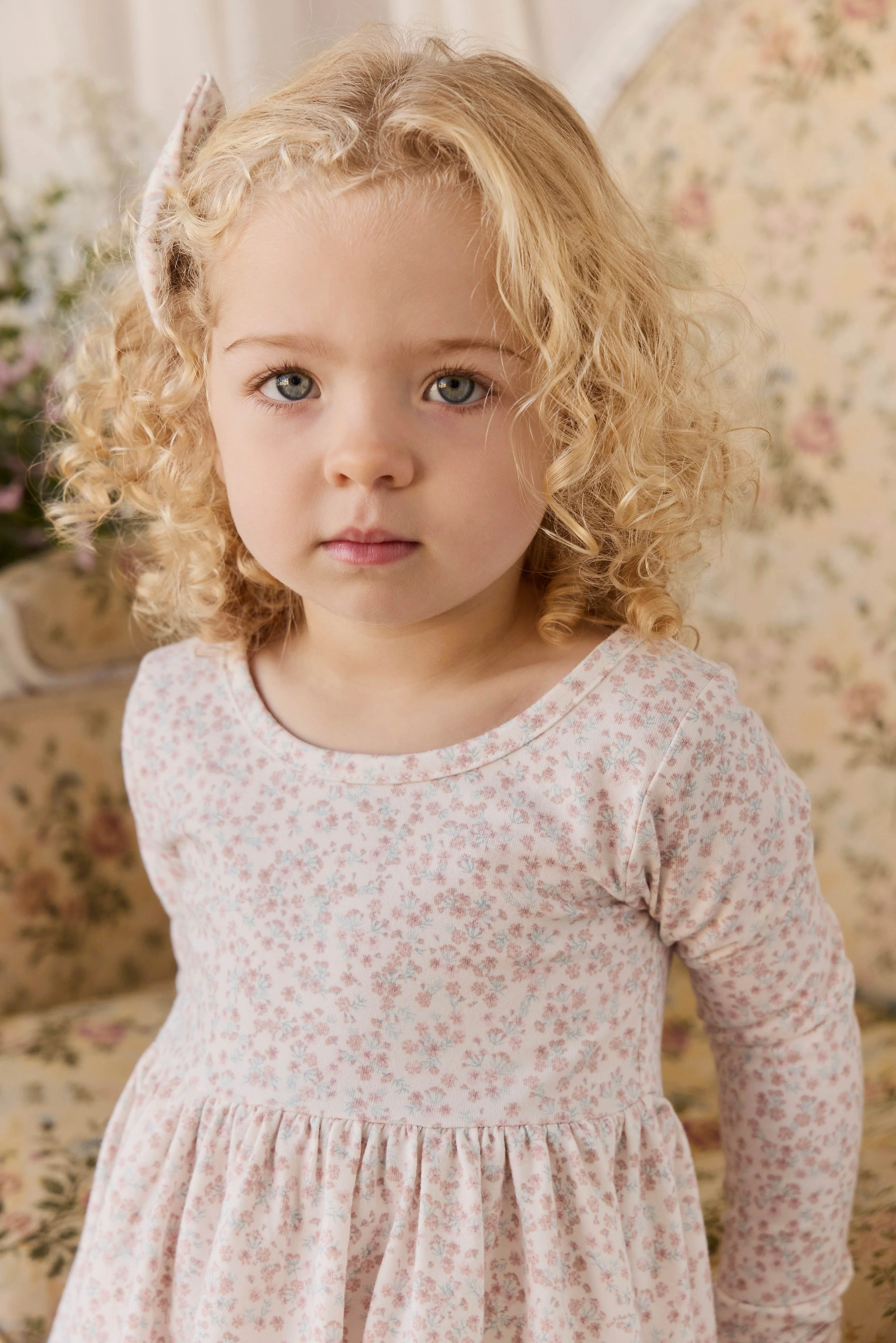 Organic Cotton Tallulah Dress - Posy Milk - Image 3