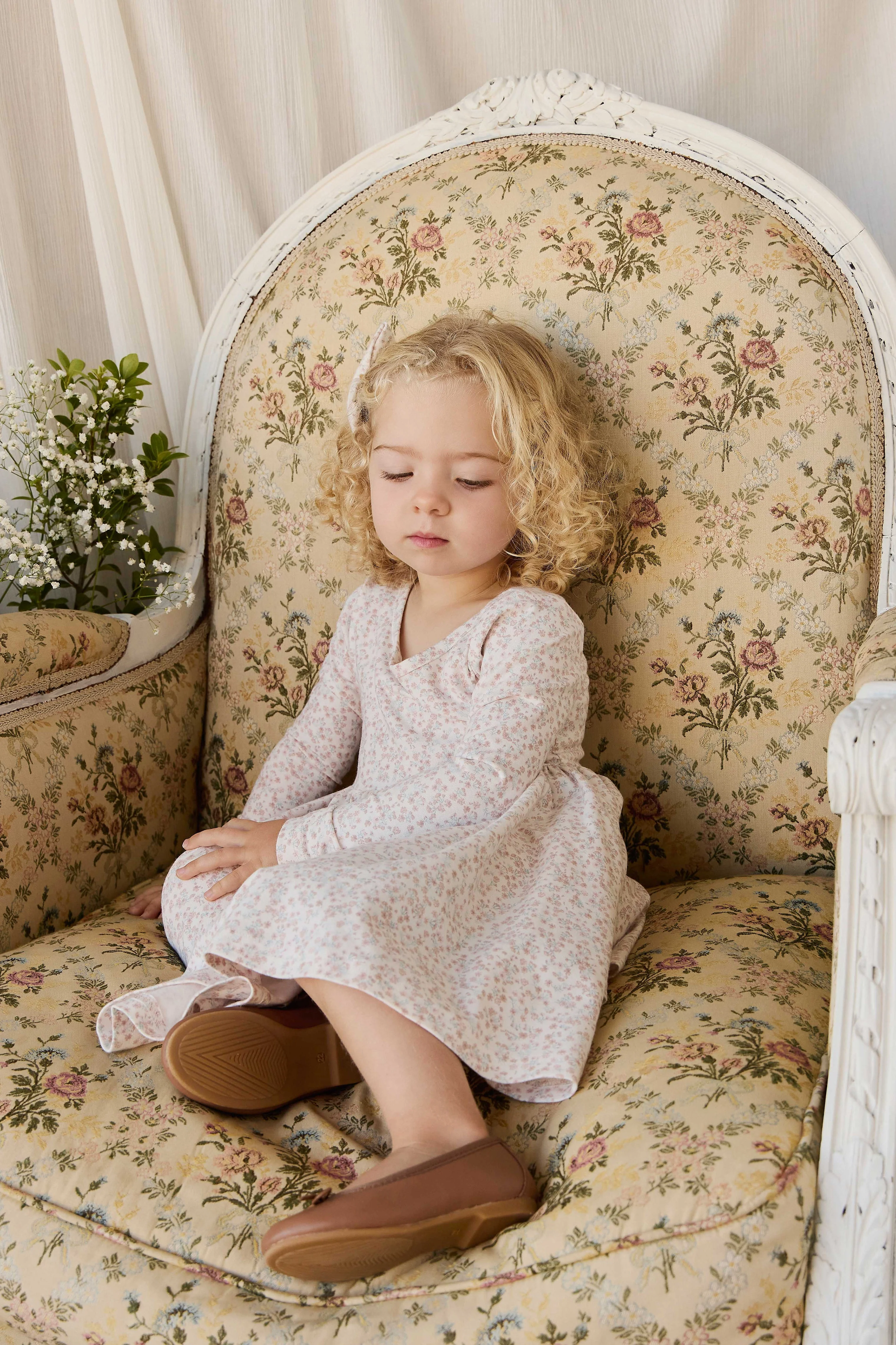 Organic Cotton Tallulah Dress - Posy Milk - Image 7