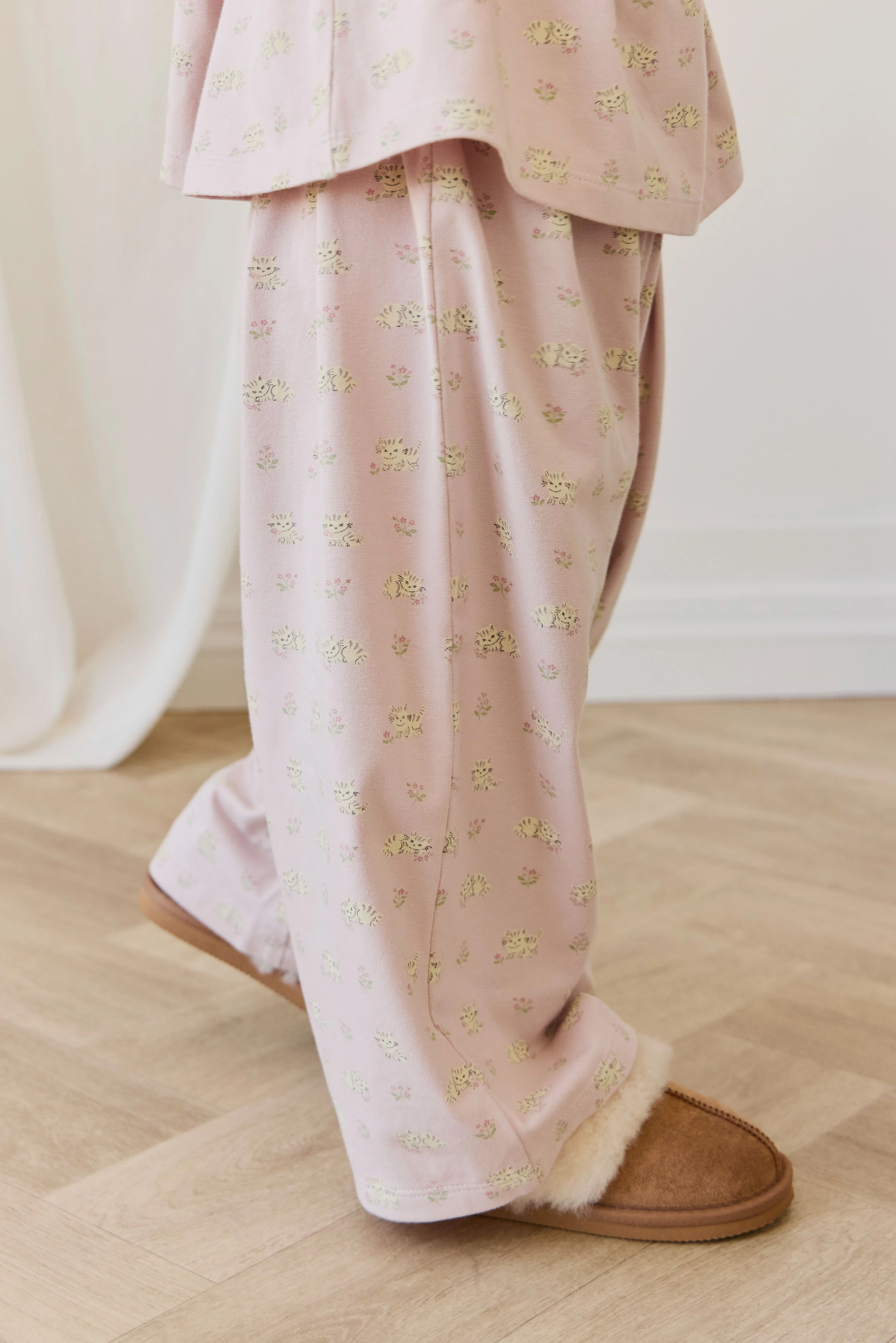 Organic Cotton Viola Pyjama Set - Moon Floral Mauve - Image 4