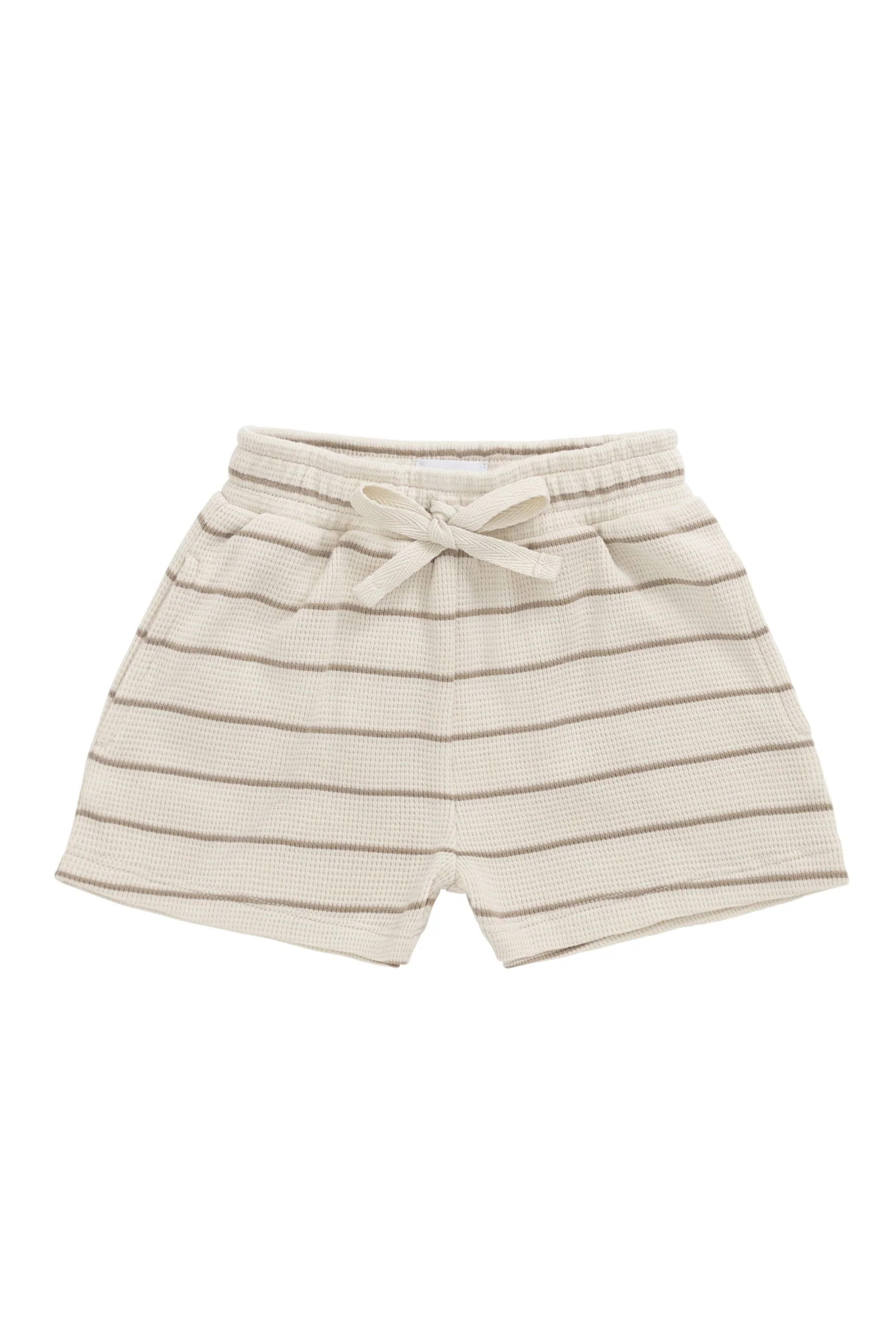 Organic Cotton Waffle Leith Short - General Stripe Cassava/Batch - Image 2