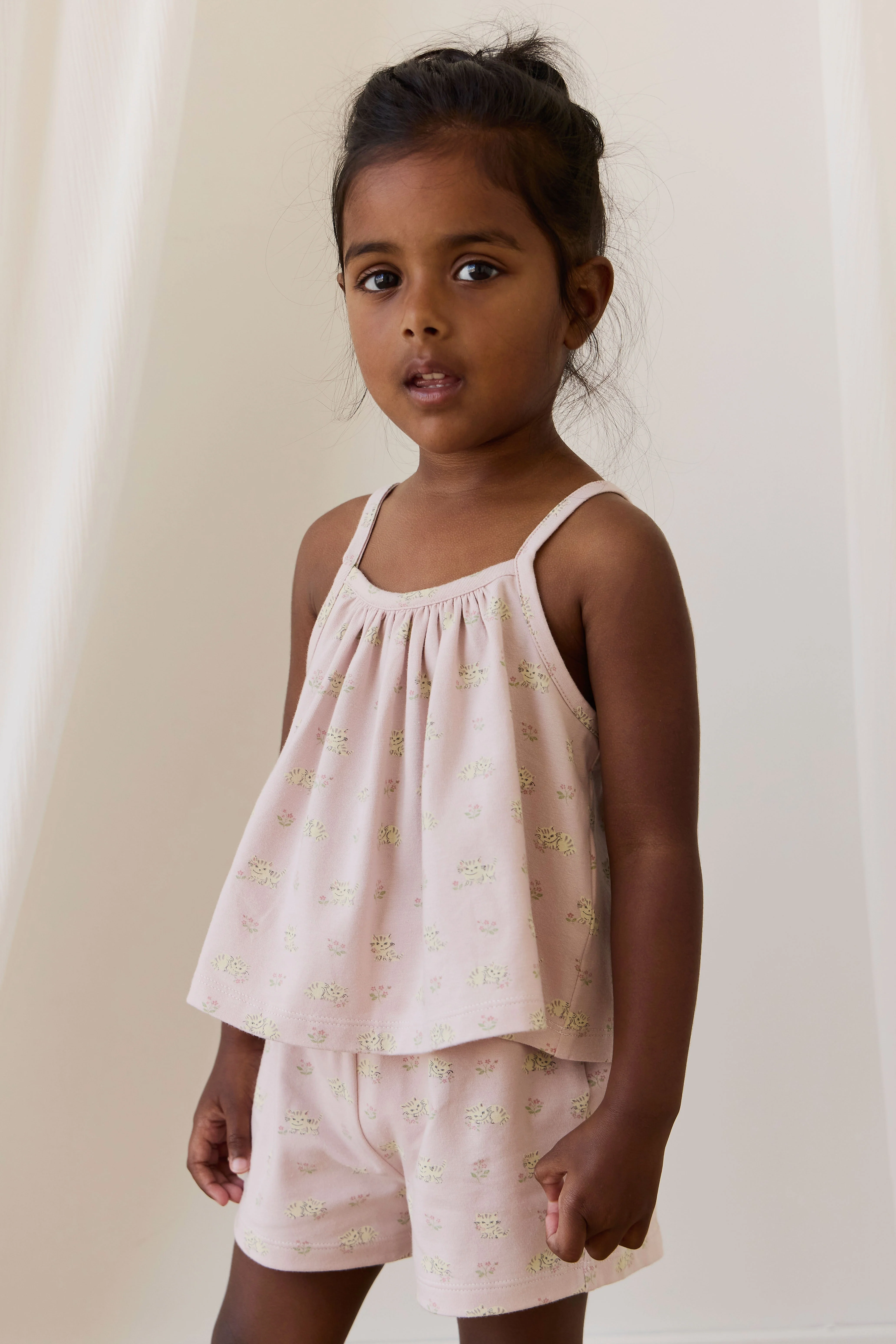 Organic Cotton Winnie Pyjama Set - Moon Floral Mauve
