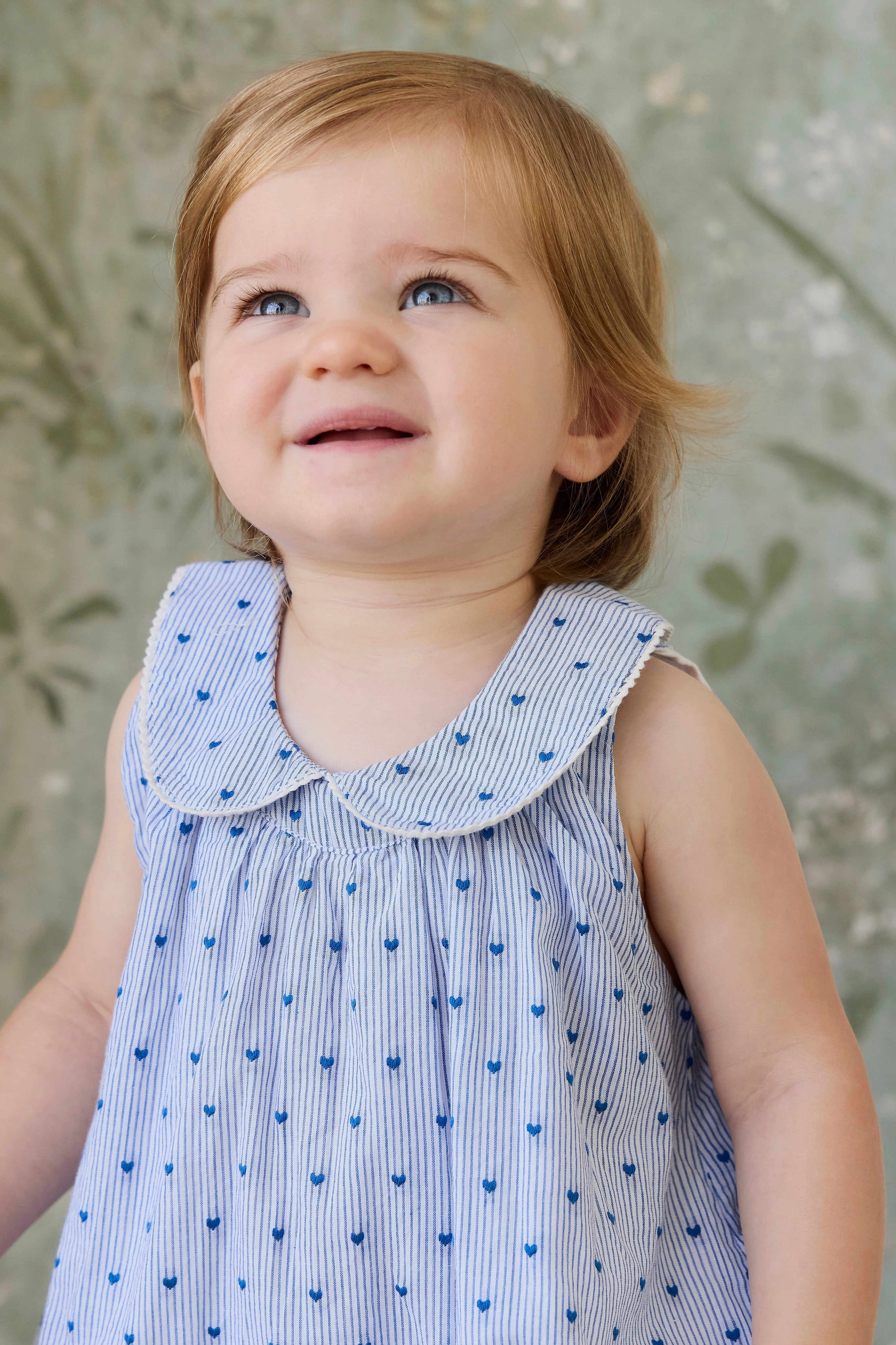 Organic Cotton Wisteria Playsuit - Mon Amour Stripe Indigo - Image 4