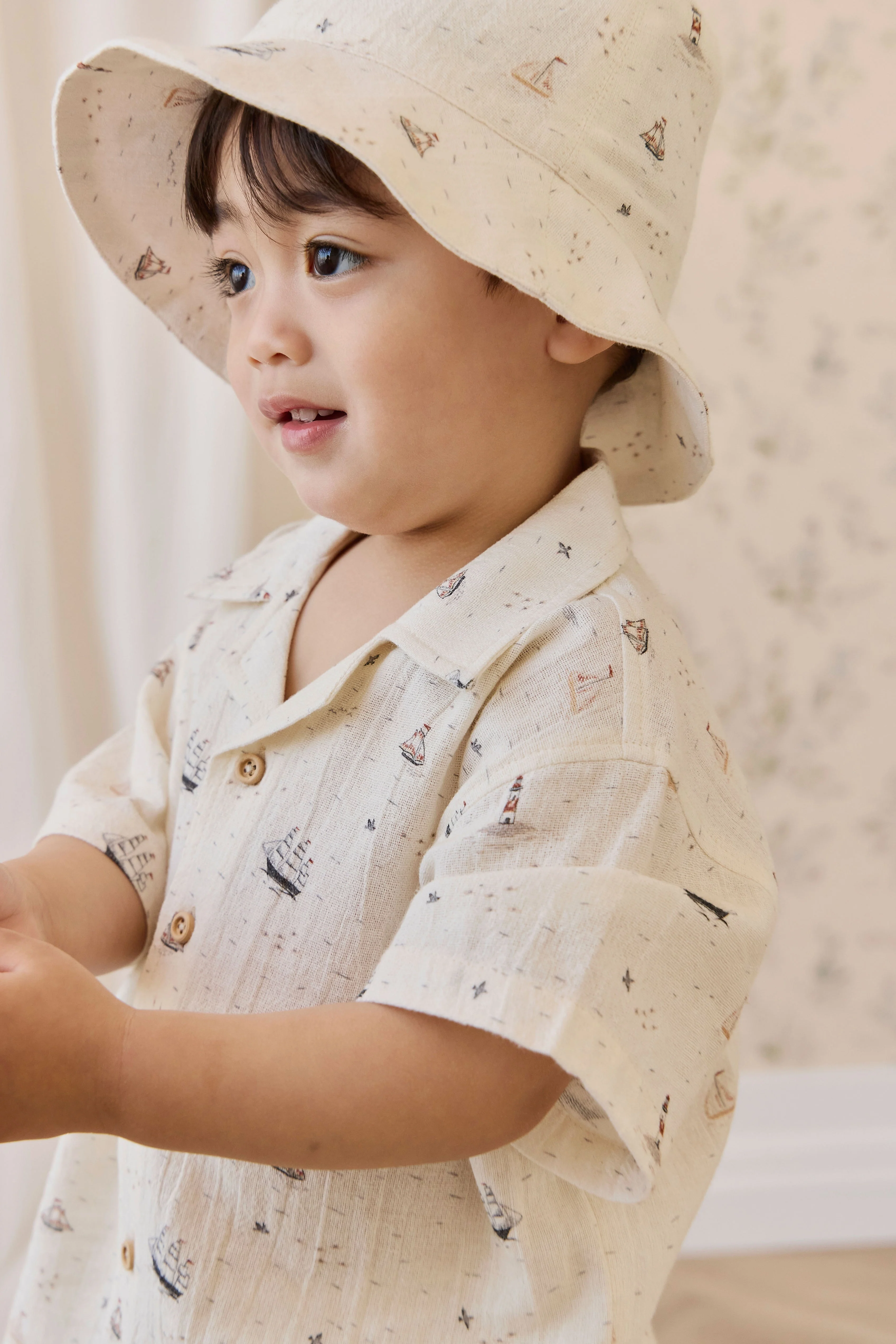 Organic Cotton Woven Bucket Hat-Sailing Day - Image 2