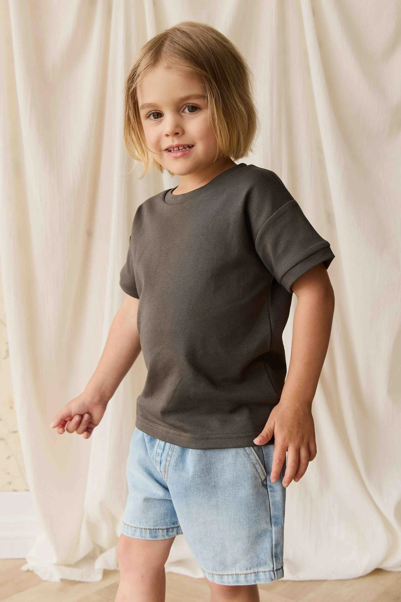 Pima Cotton Eddie Tee - Bistre - Image 4