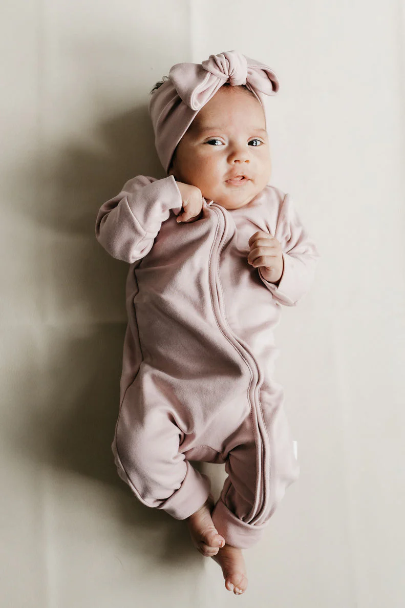 Pima Cotton Headband - Powder Pink - Image 4
