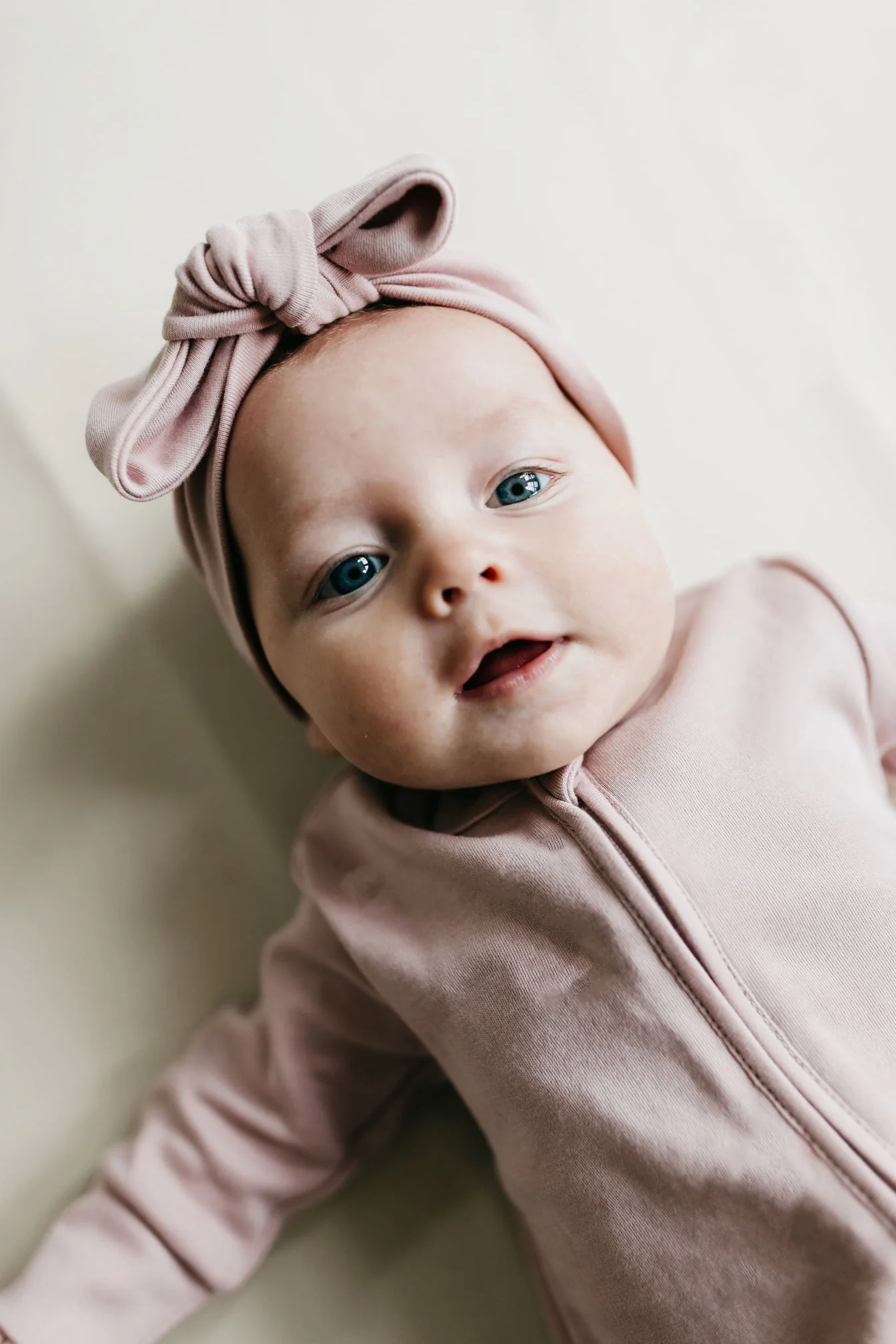 Pima Cotton Headband - Powder Pink - Image 9