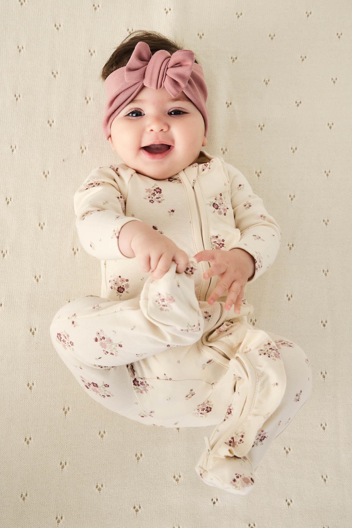 Pima Cotton Lilian Headband - Vintage Rose - Image 2