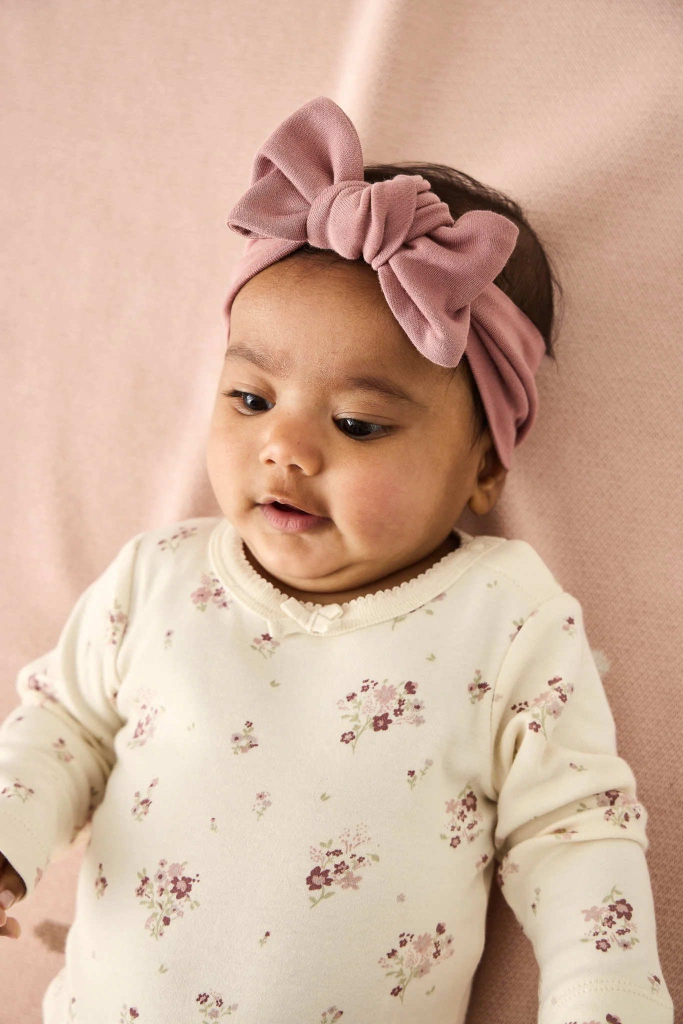 Pima Cotton Lilian Headband - Vintage Rose - Image 3