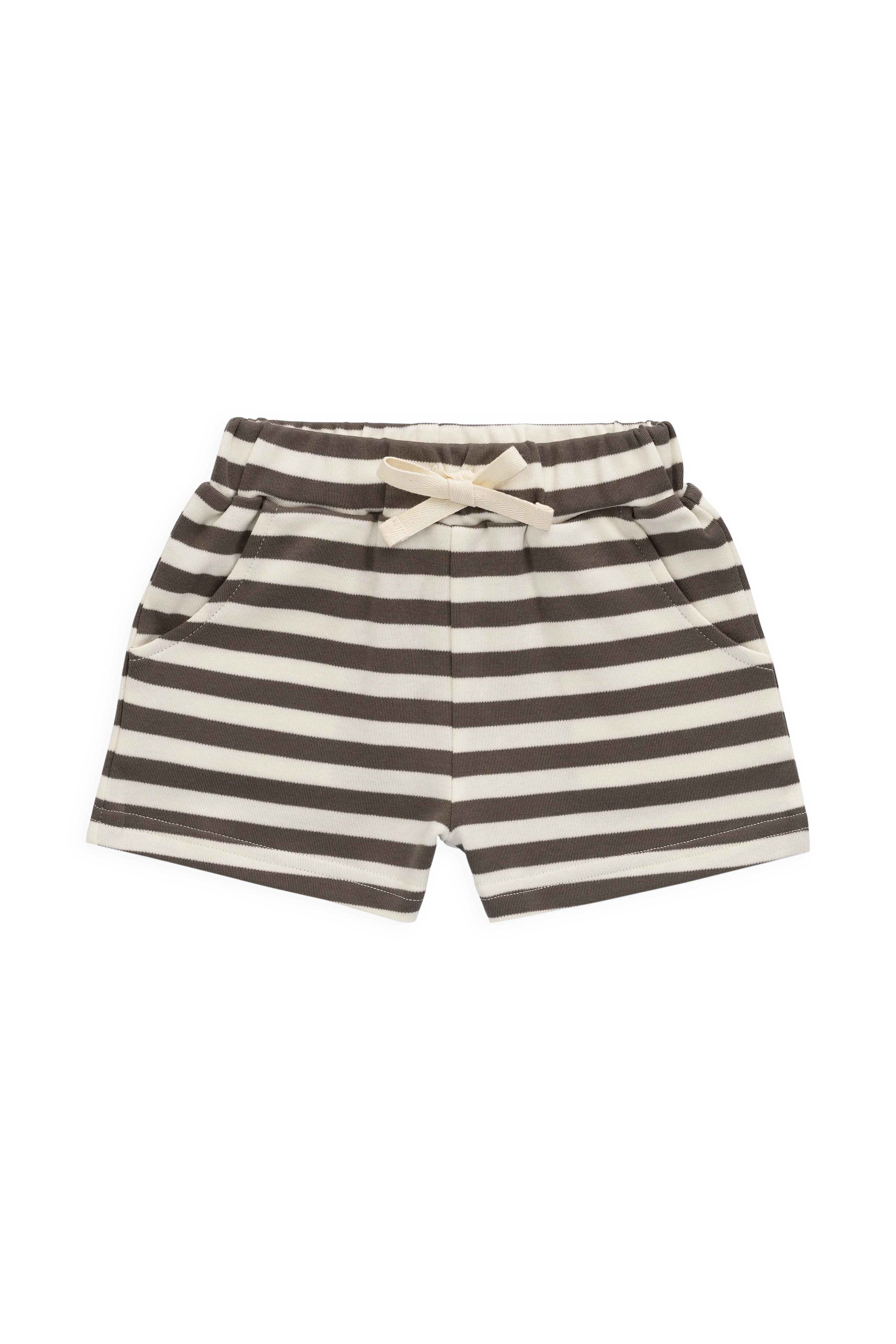 Pima Cotton Wesley Short - Essential Stripe Raku/Cloud