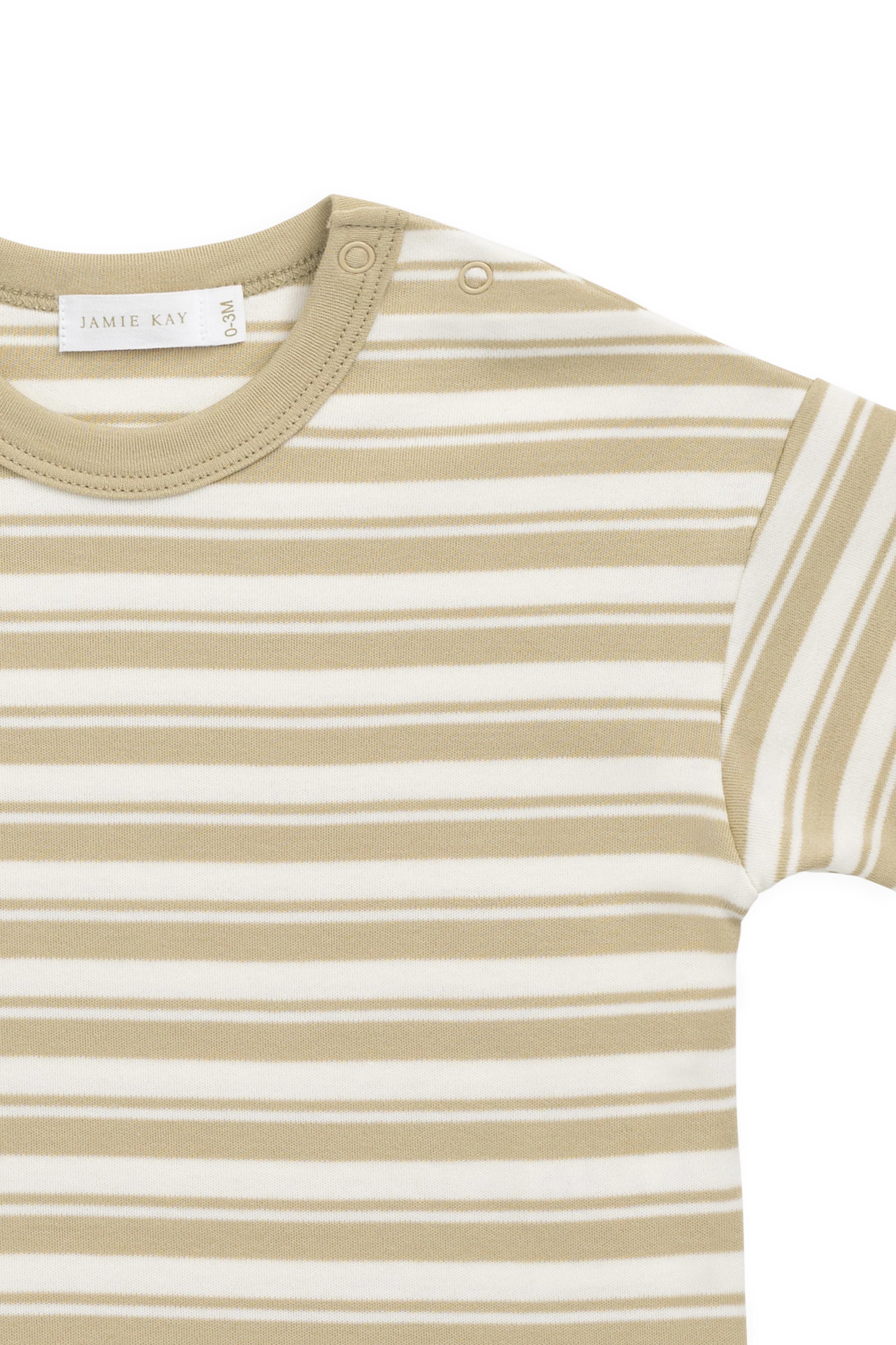 Pima Cotton Wesley Tee - Double Stripe Hay/Cloud - Image 7