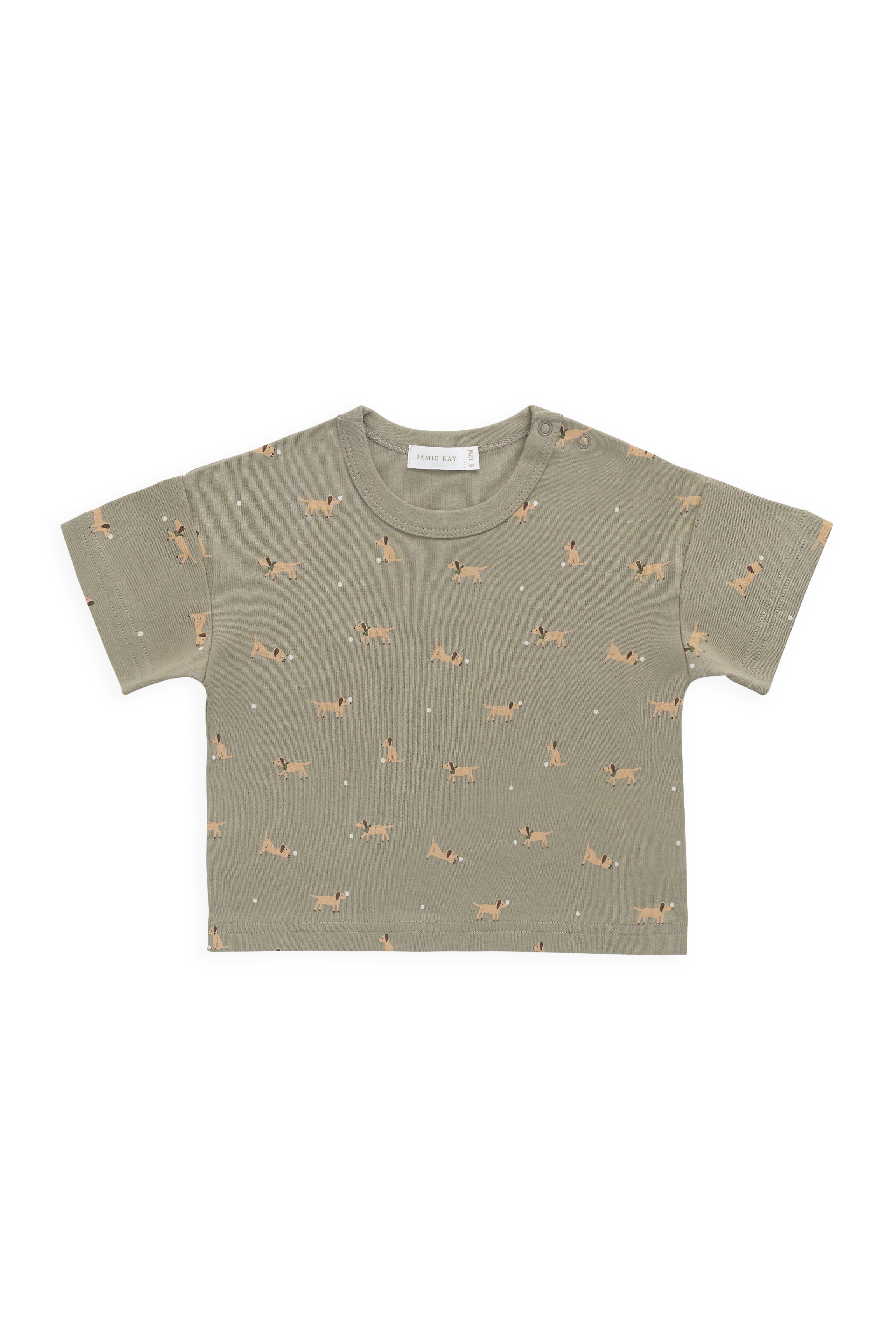 Pima Cotton Wesley Tee - Play Ball Vert - Image 2