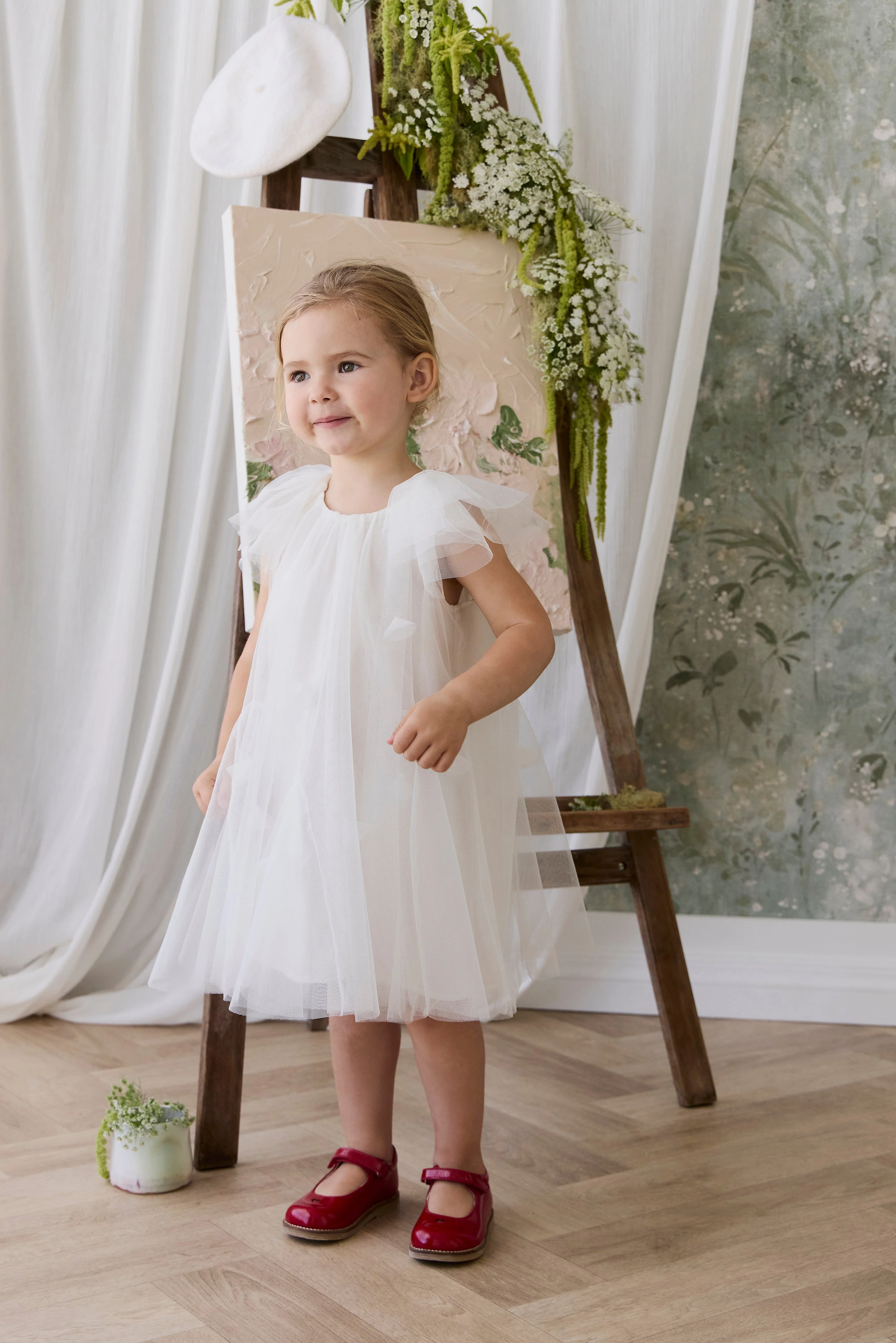 Rhea Tulle Dress - Parchment - Image 4