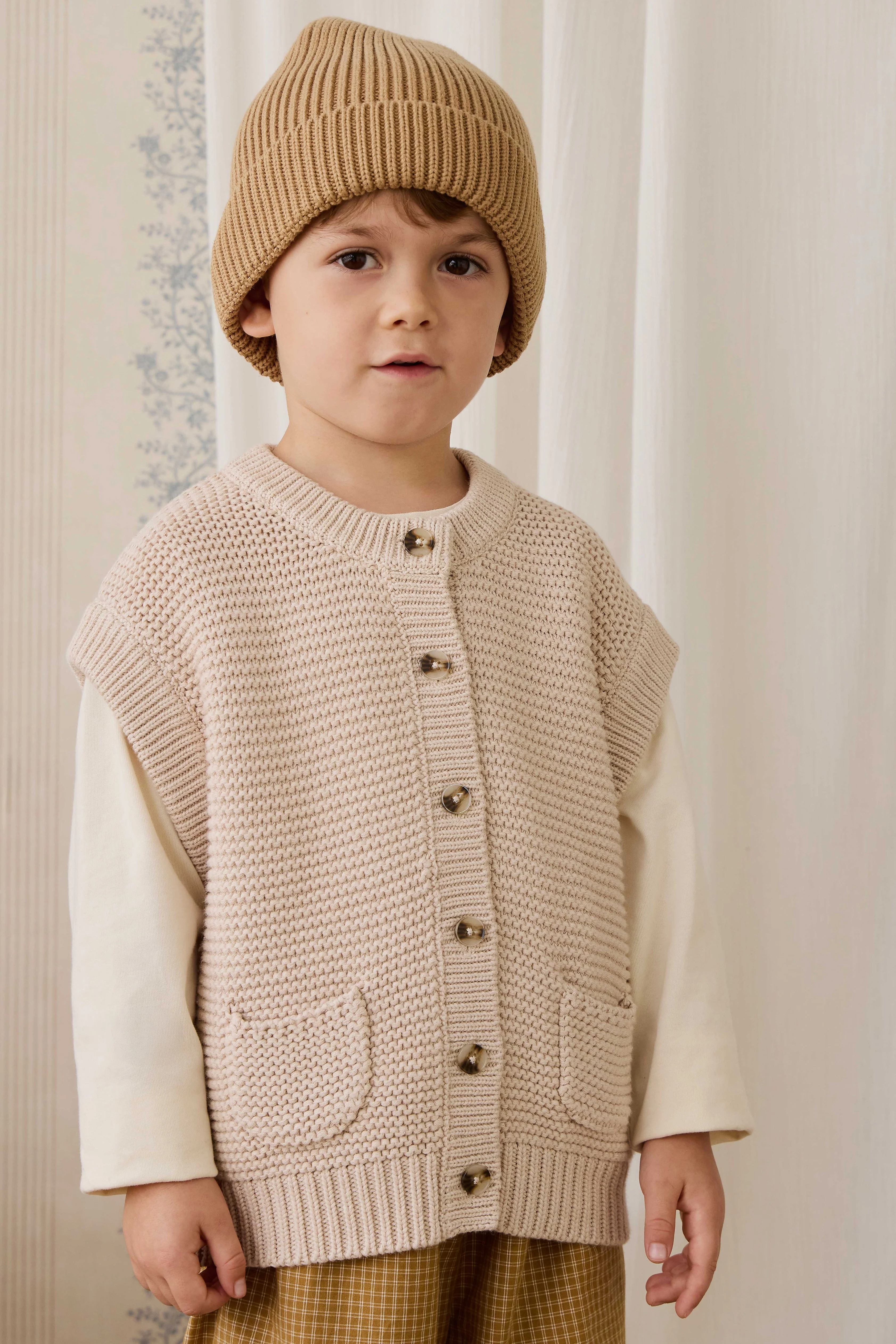 Rome Knit Vest - Oat Marle - Image 3