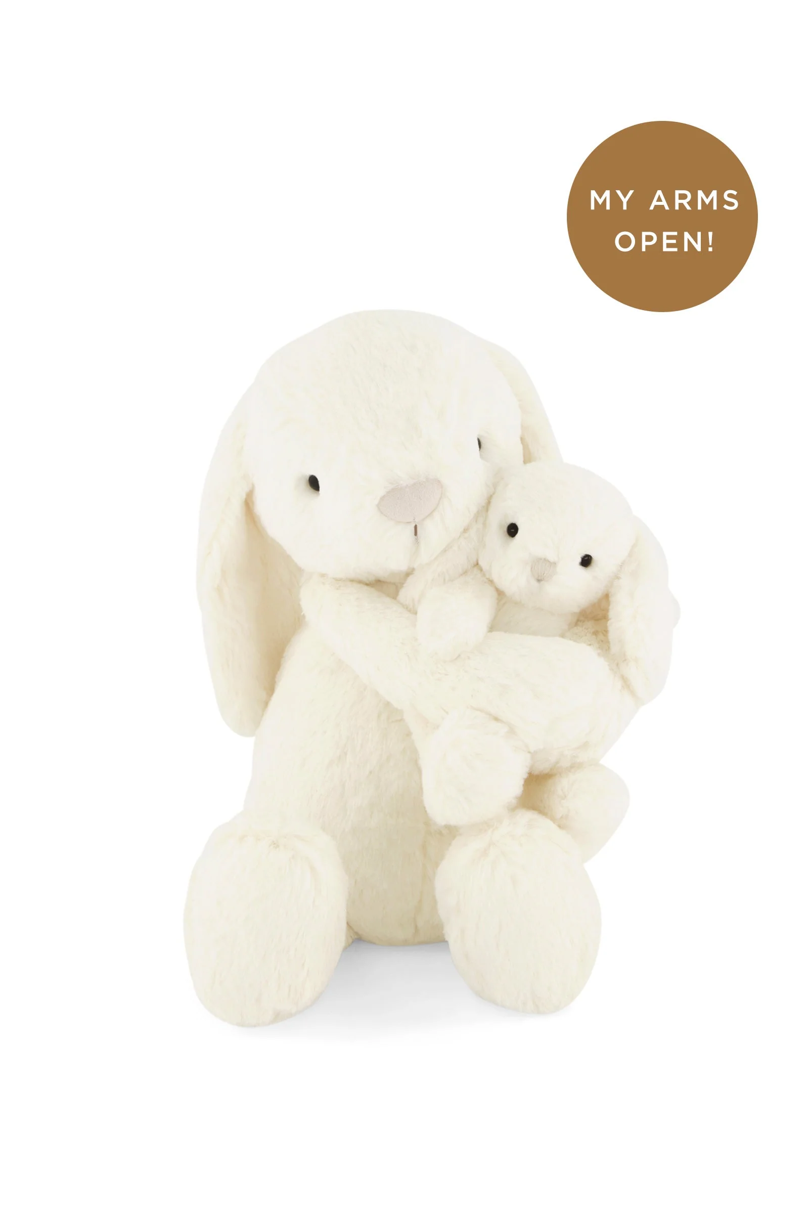 Snuggle Bunnies - Plush Frankie the Hugging Bunny - Marshmallow