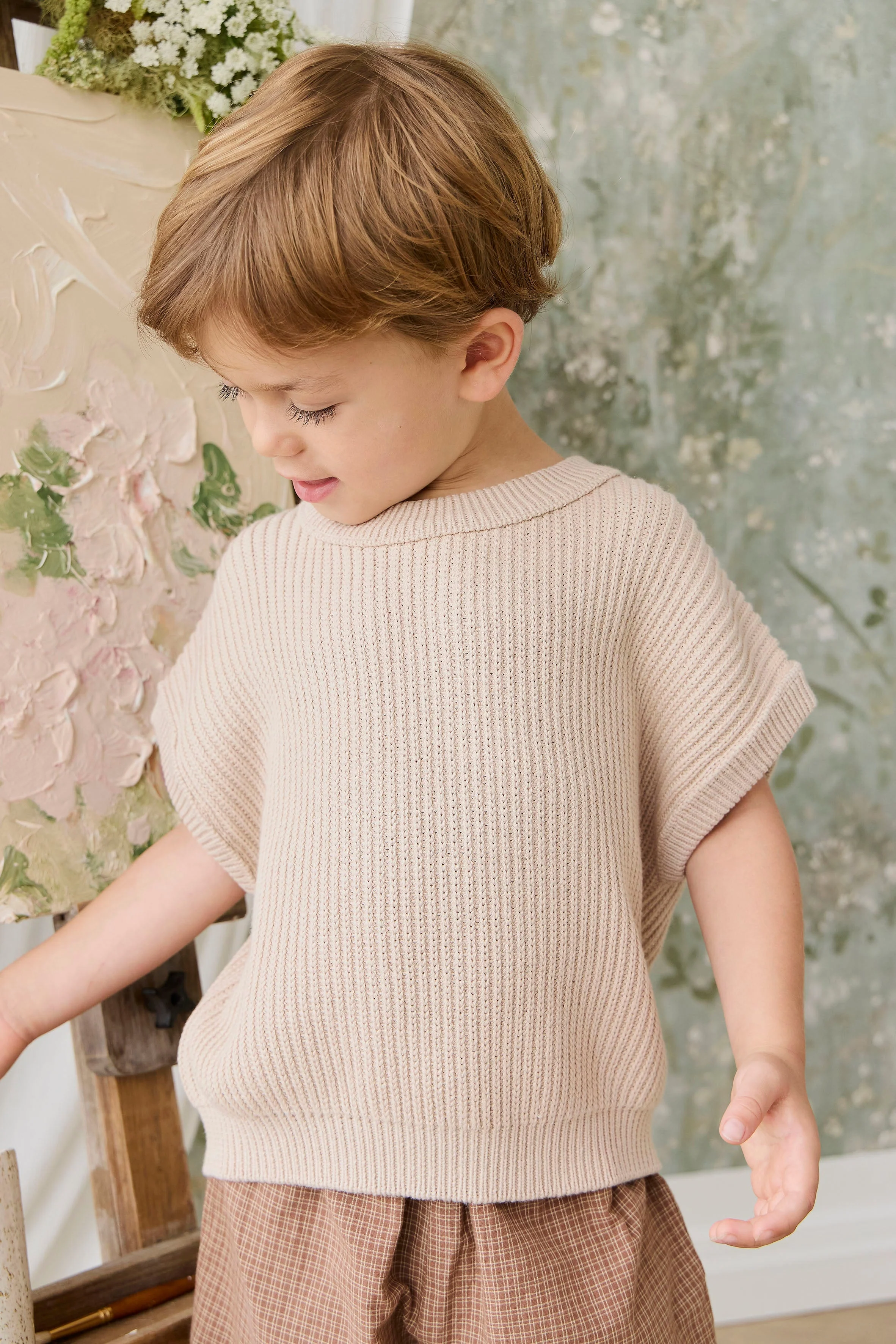 Virgil Knit Vest - Sand - Image 5